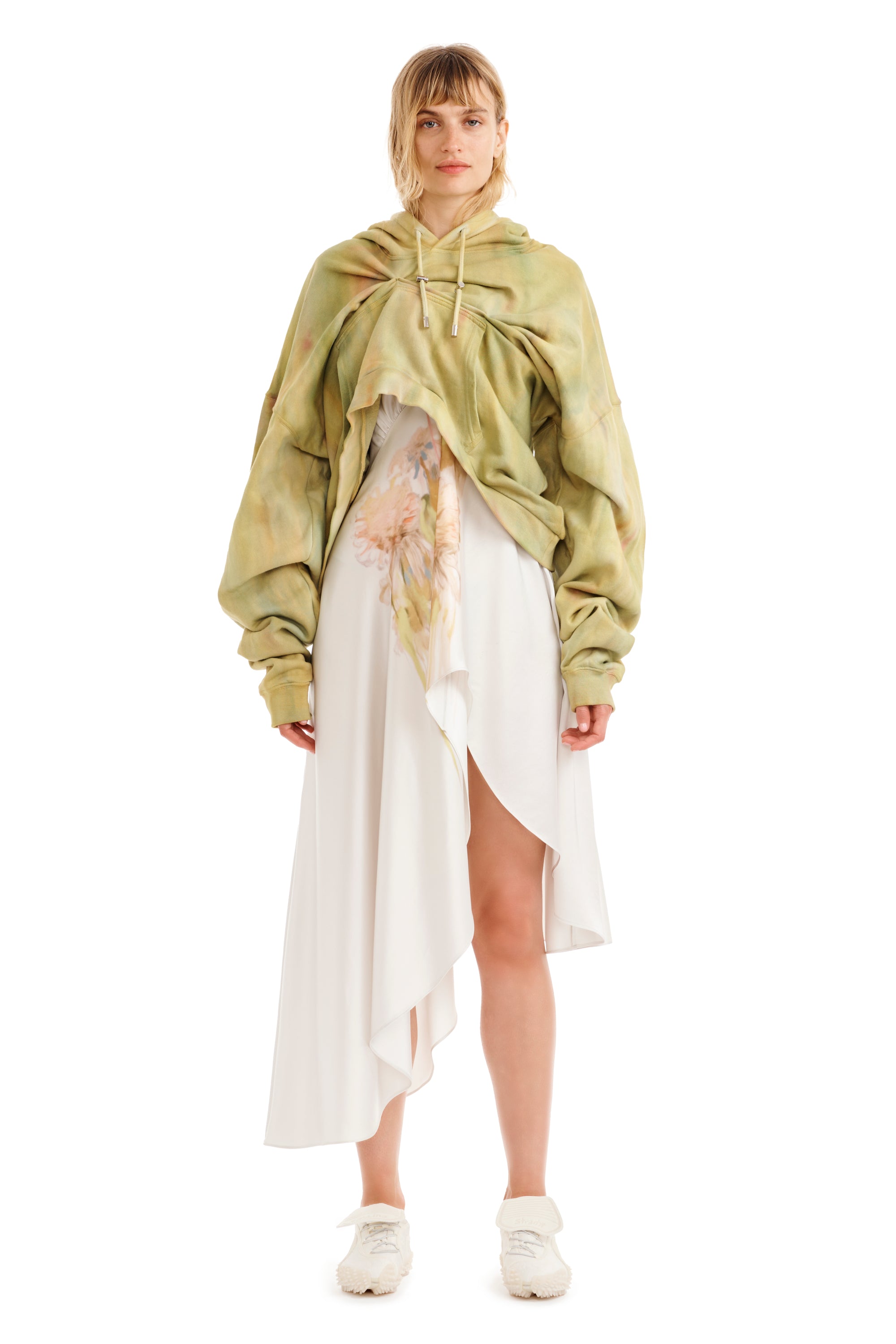 SEA MOSS DRAPED HOODIE