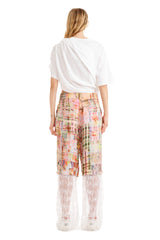 MULTI PLAID DANTE LACE TROUSER