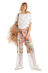 MULTI PLAID DANTE LACE TROUSER