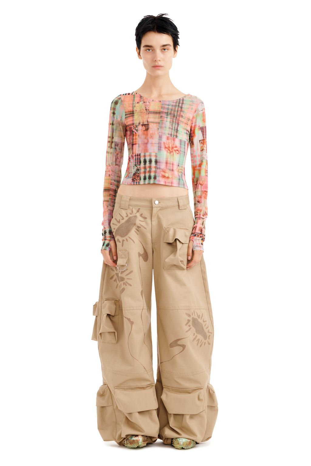 BLACK VELVET LAWN CARGO PANT | COLLINA STRADA – Collina Strada