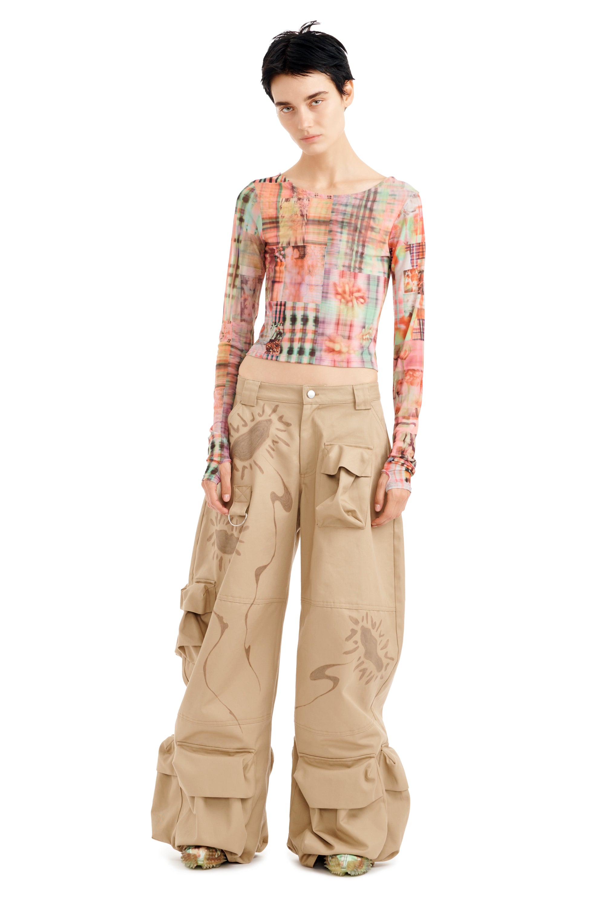 SAND DAISY GARDEN CARGO PANT | COLLINA STRADA