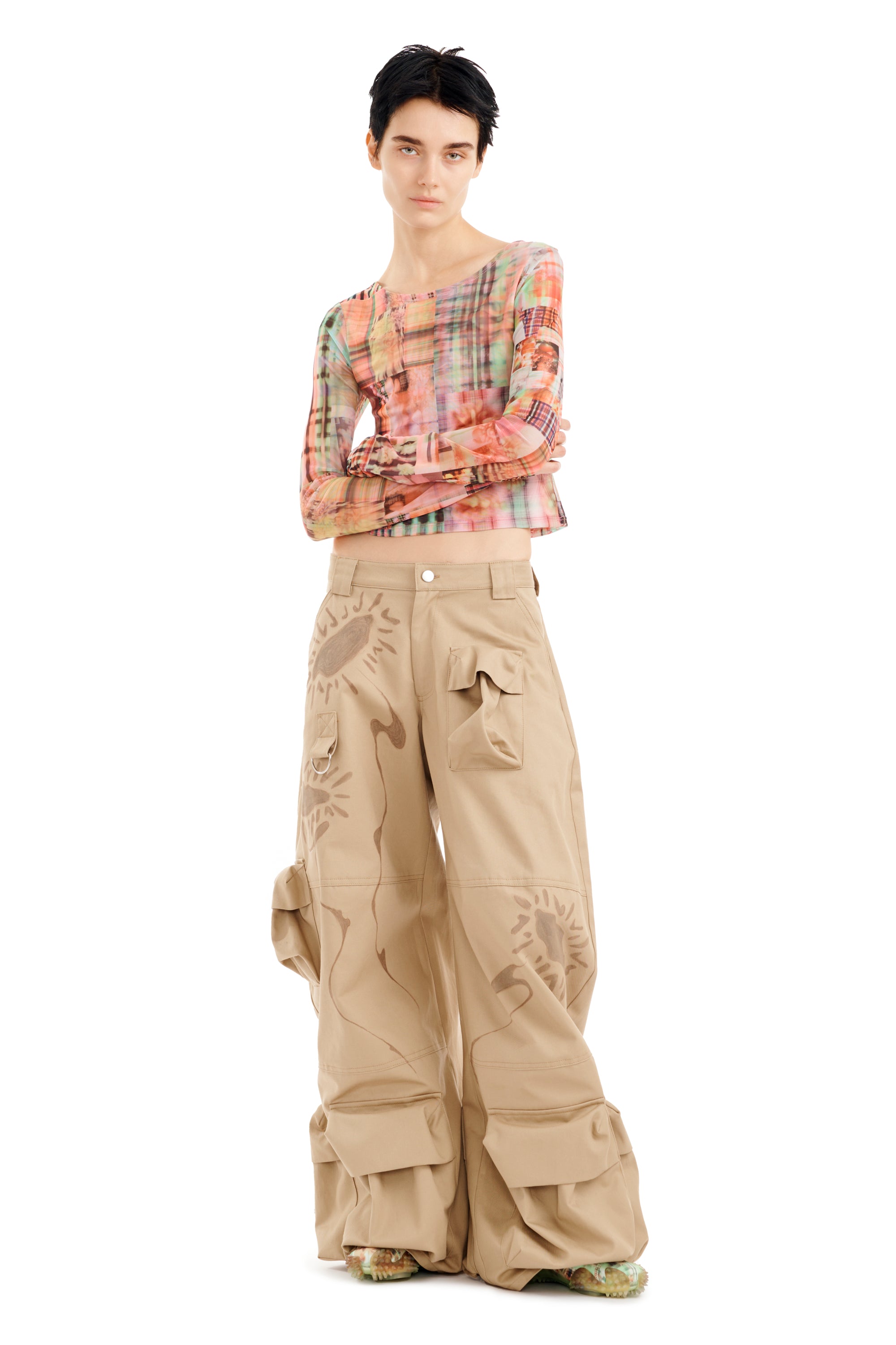 SAND DAISY GARDEN CARGO PANT | COLLINA STRADA