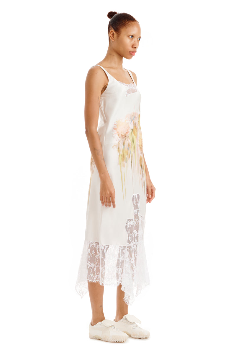 STONE FLOWER DRIP ANEMONE DRESS