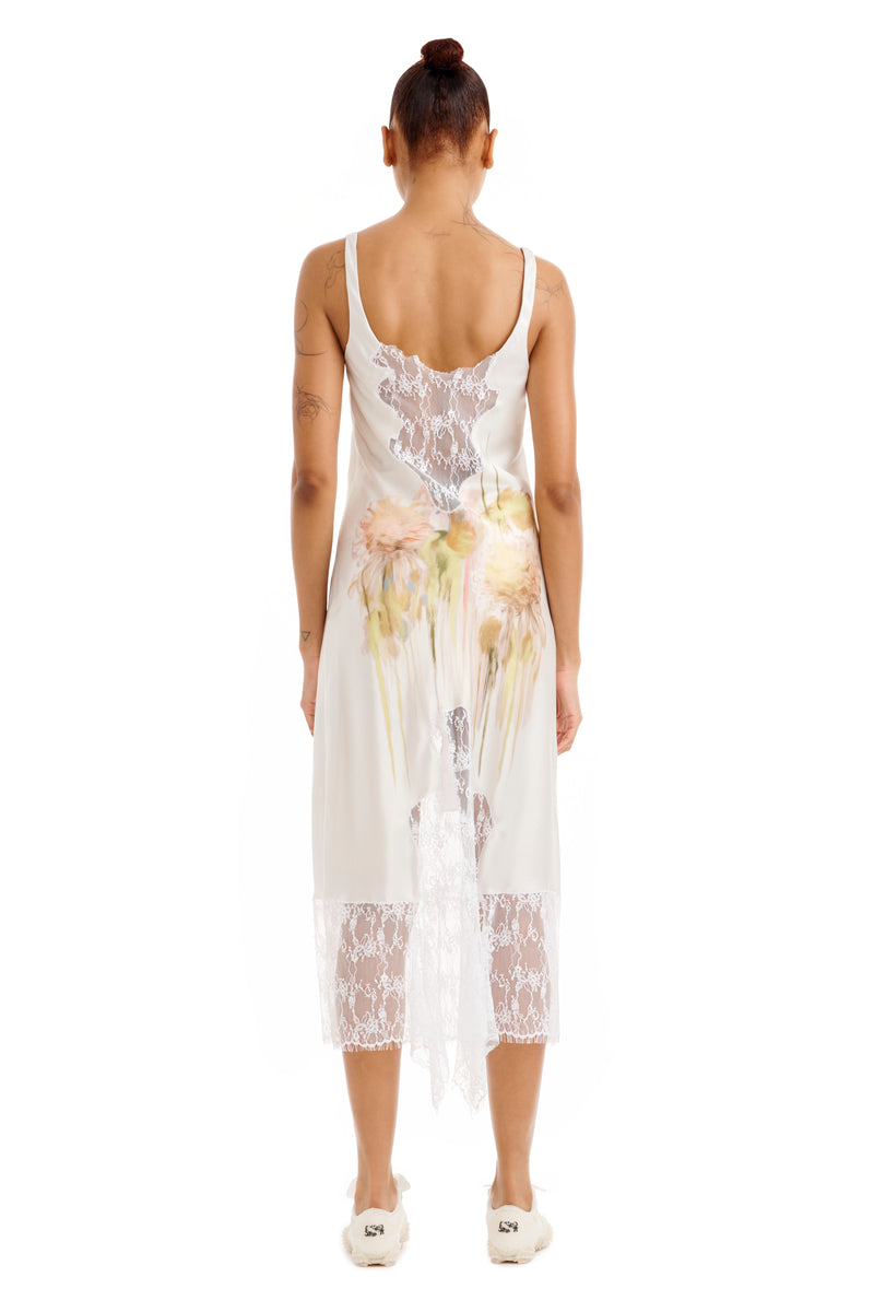 STONE FLOWER DRIP ANEMONE DRESS