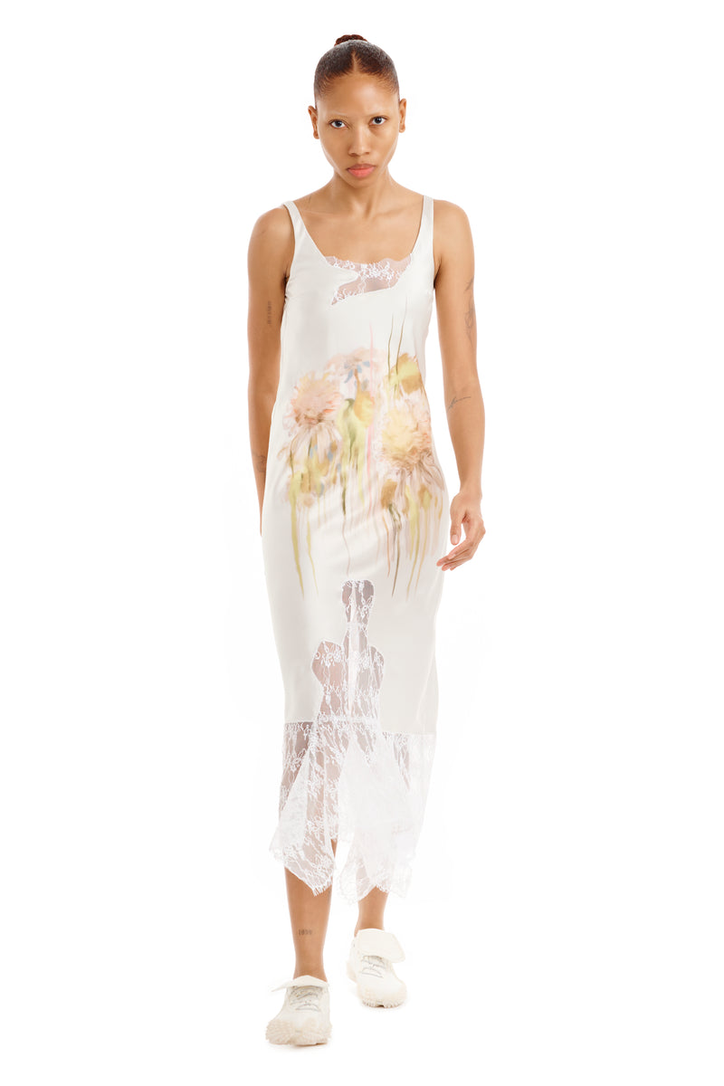 STONE FLOWER DRIP ANEMONE DRESS