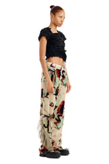 WATERCOLOR FLORAL DANTE RUFFLE TROUSER