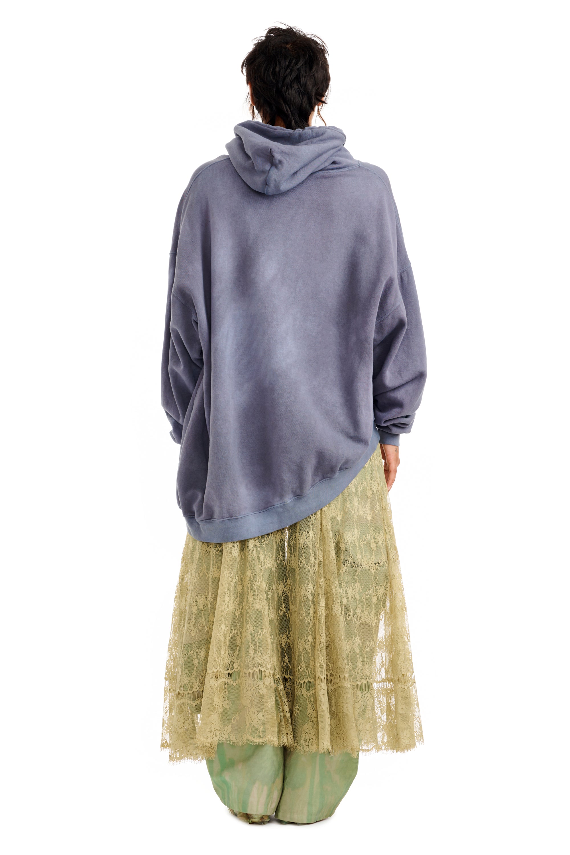 MIDNIGHT FLOWER POT WAVE HEM HOODIE | COLLINA STRADA