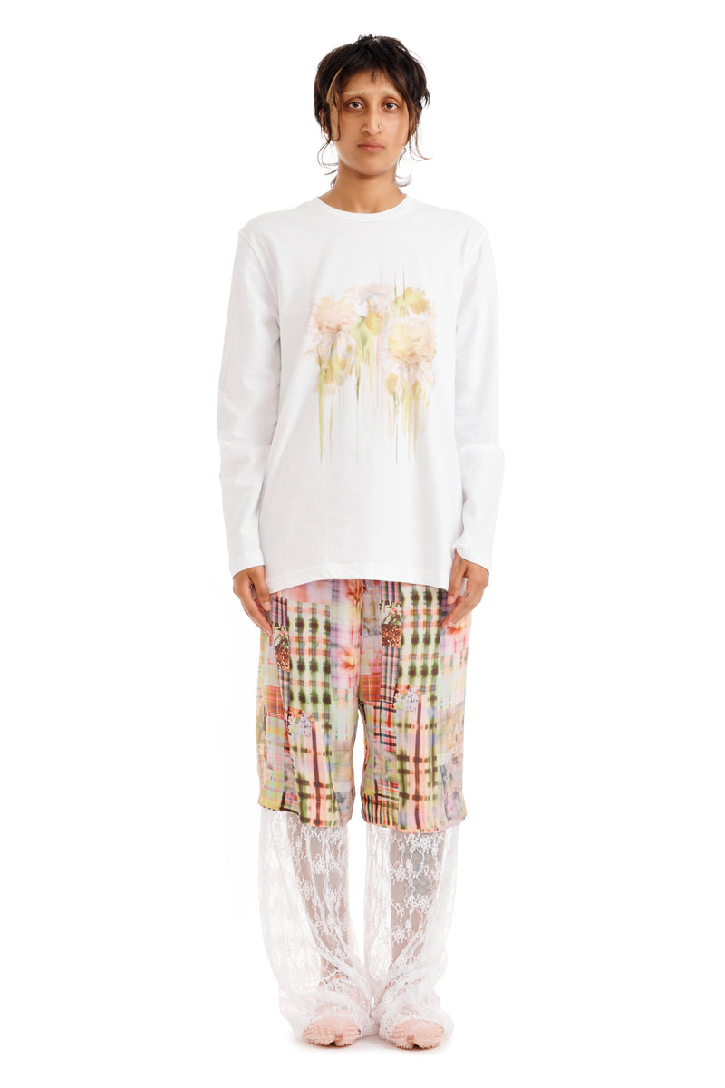 FLOWER DRIP L/S GRAPHIC TEE