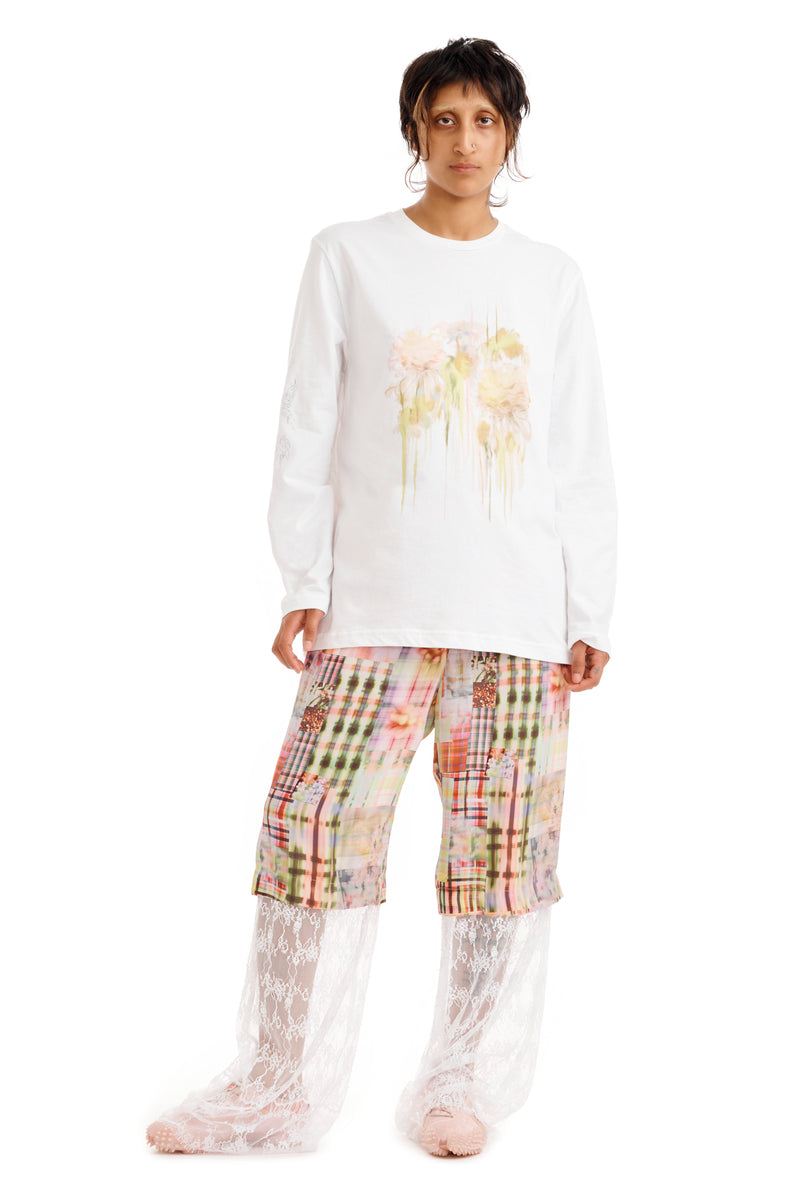 FLOWER DRIP L/S GRAPHIC TEE