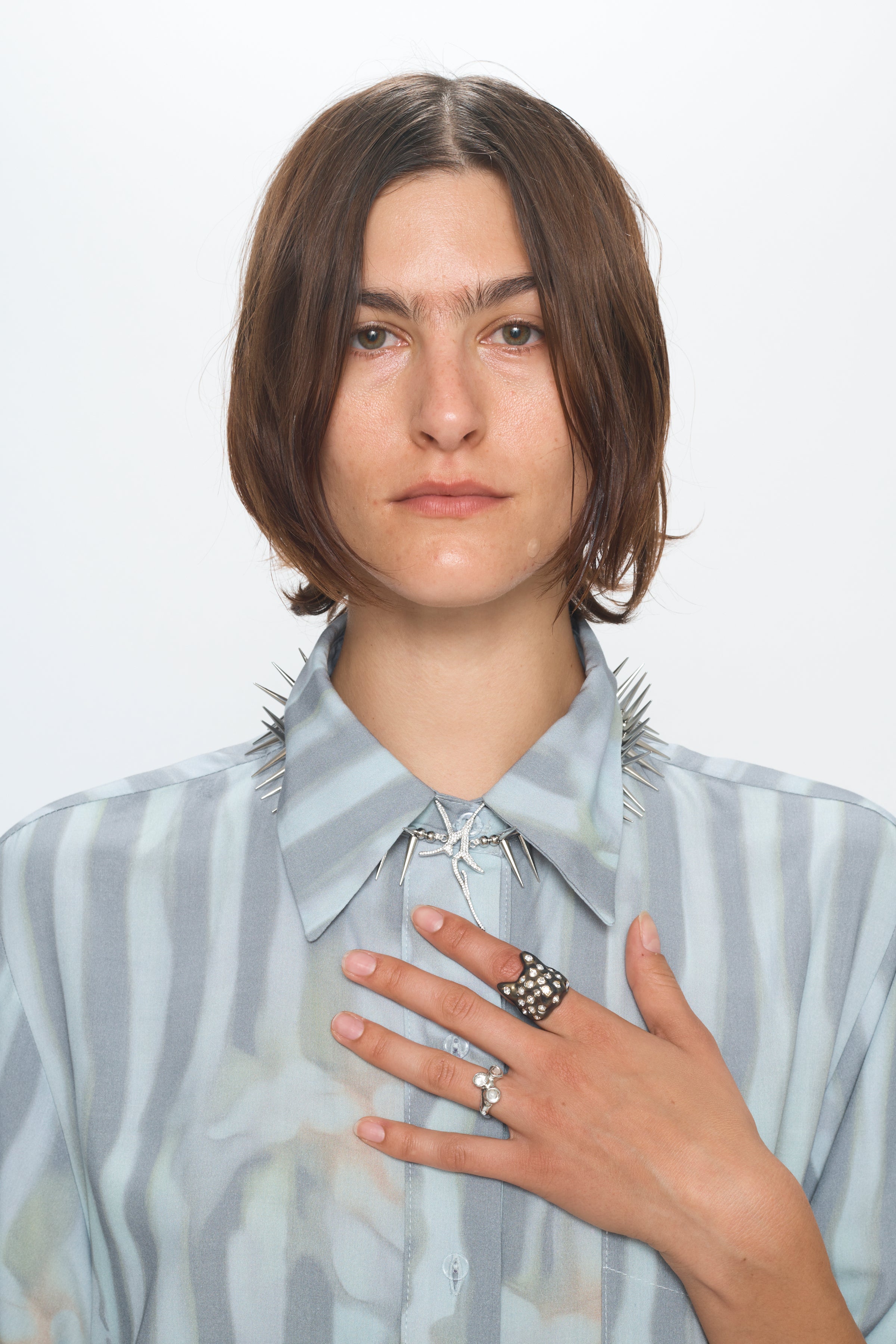 SILVER NOVA SPIKE NECKLACE