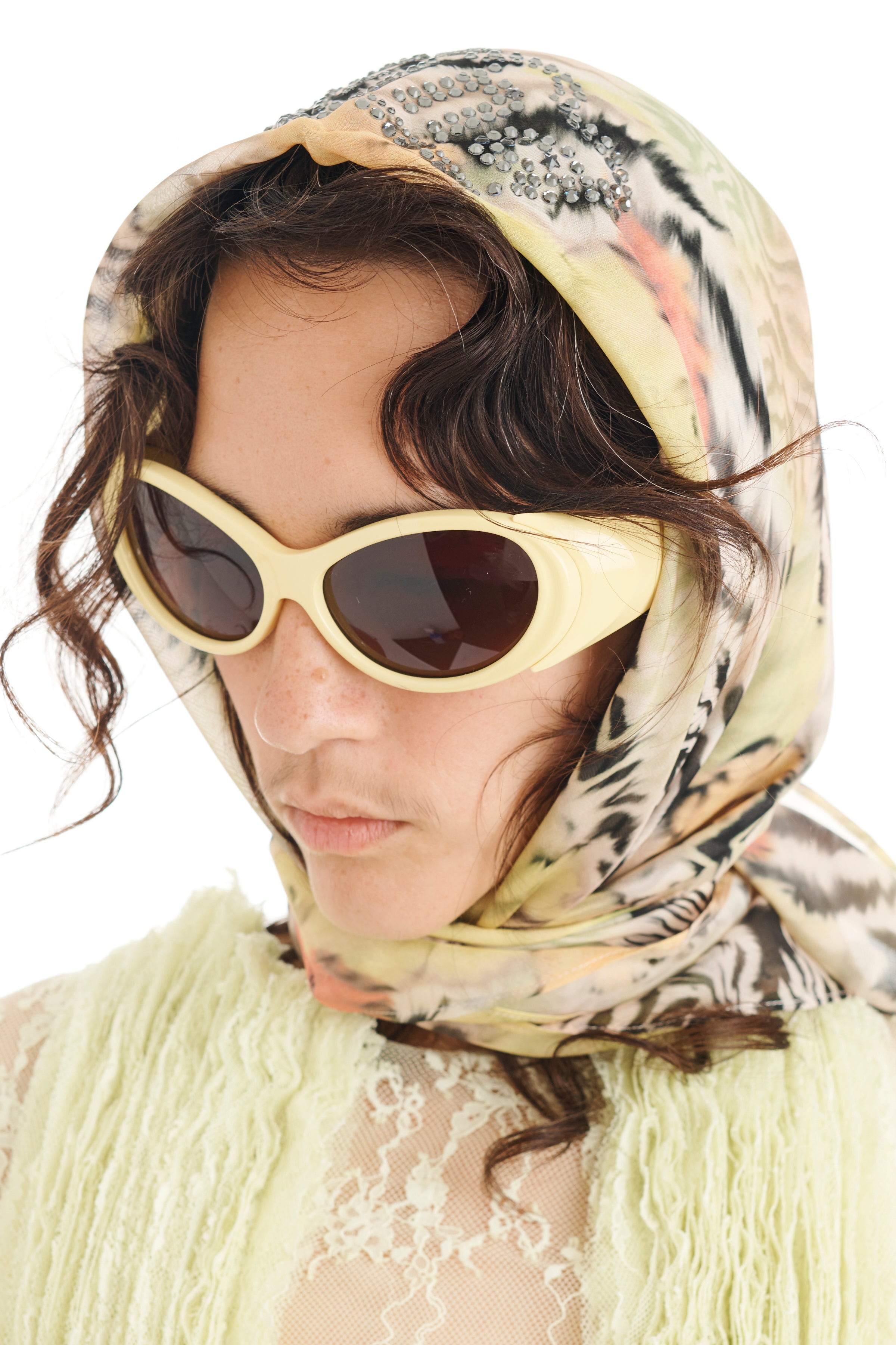 ZEBRA FLORAL PRINCESS FOULARD SCARF