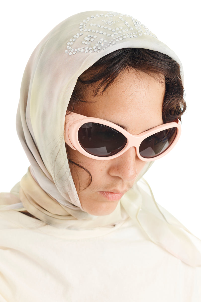 WASHED OCEAN FLOWERS PRINCESS FOULARD SCARF