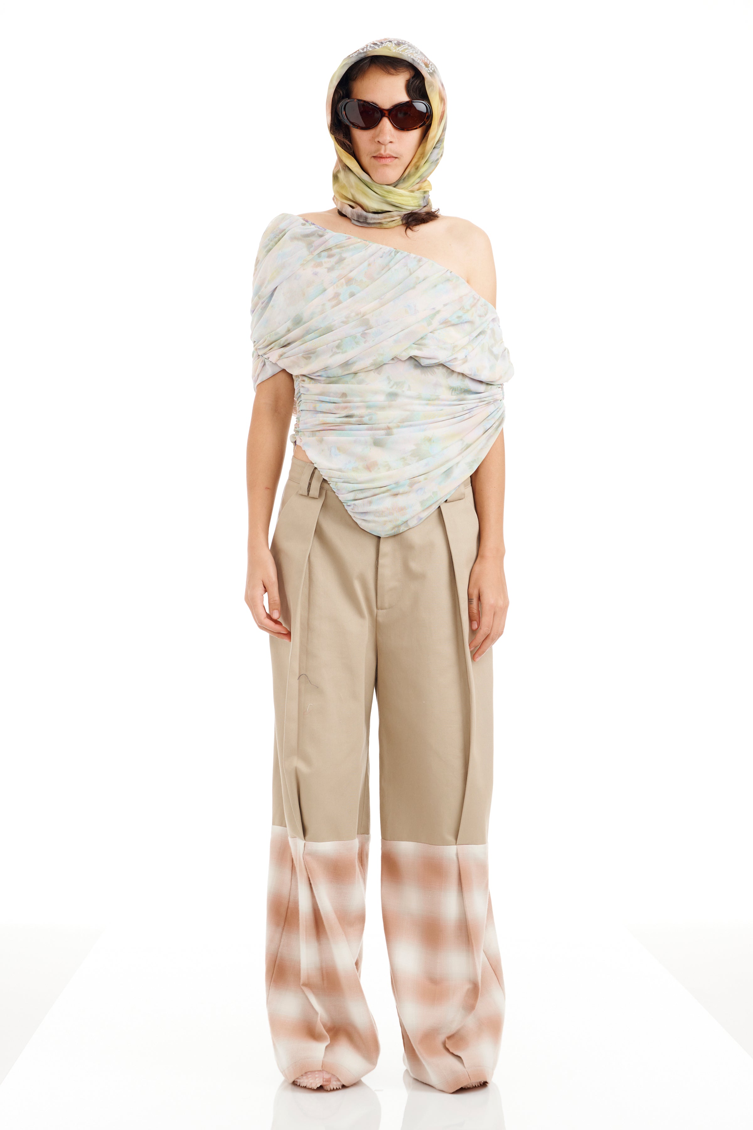 OCEAN FLOWERS PRINCESS FOULARD SCARF