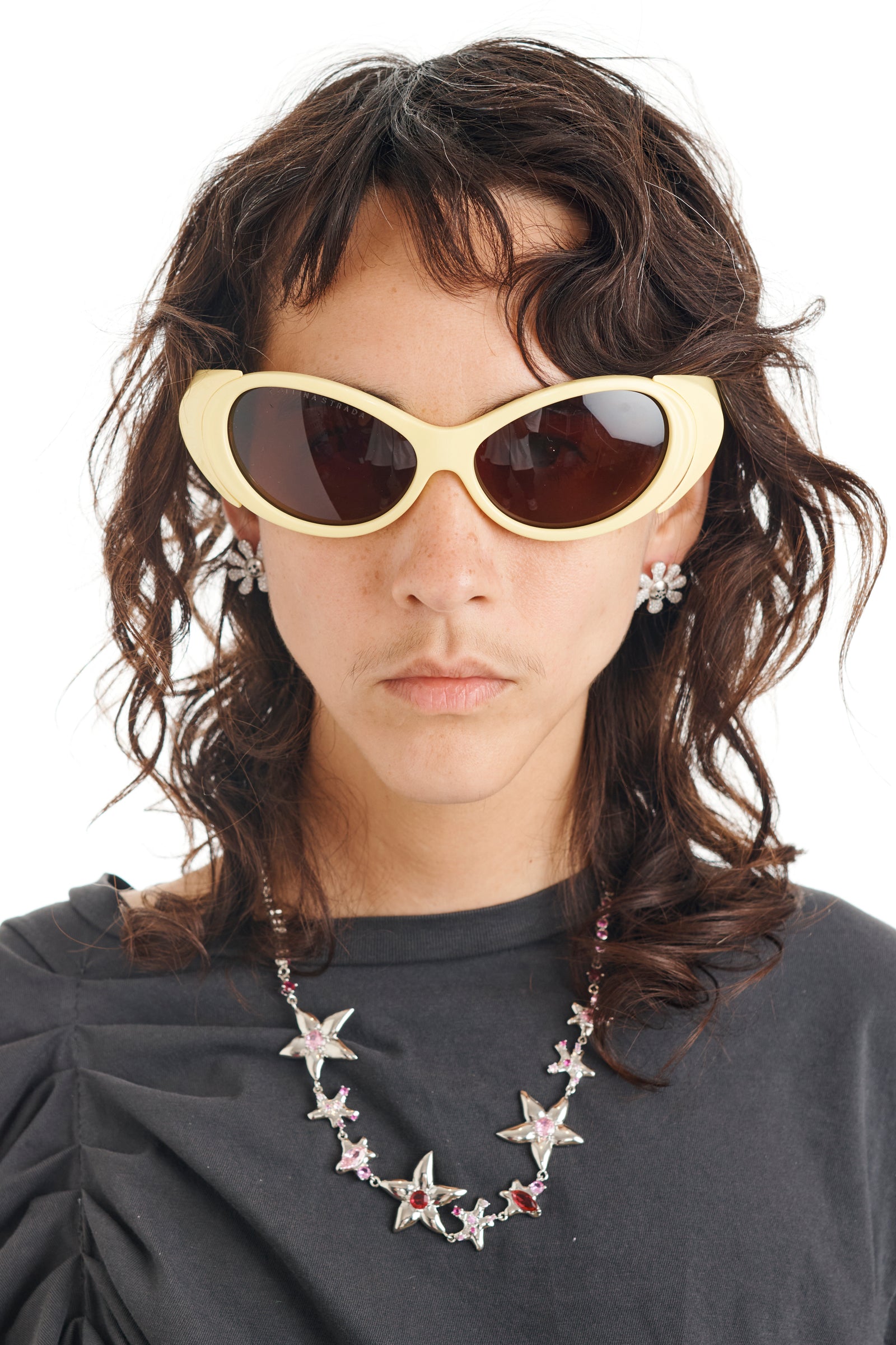 CRYSTAL CLEAR PAVE HAPPY BLOSSOM EARRING | COLLINA STRADA