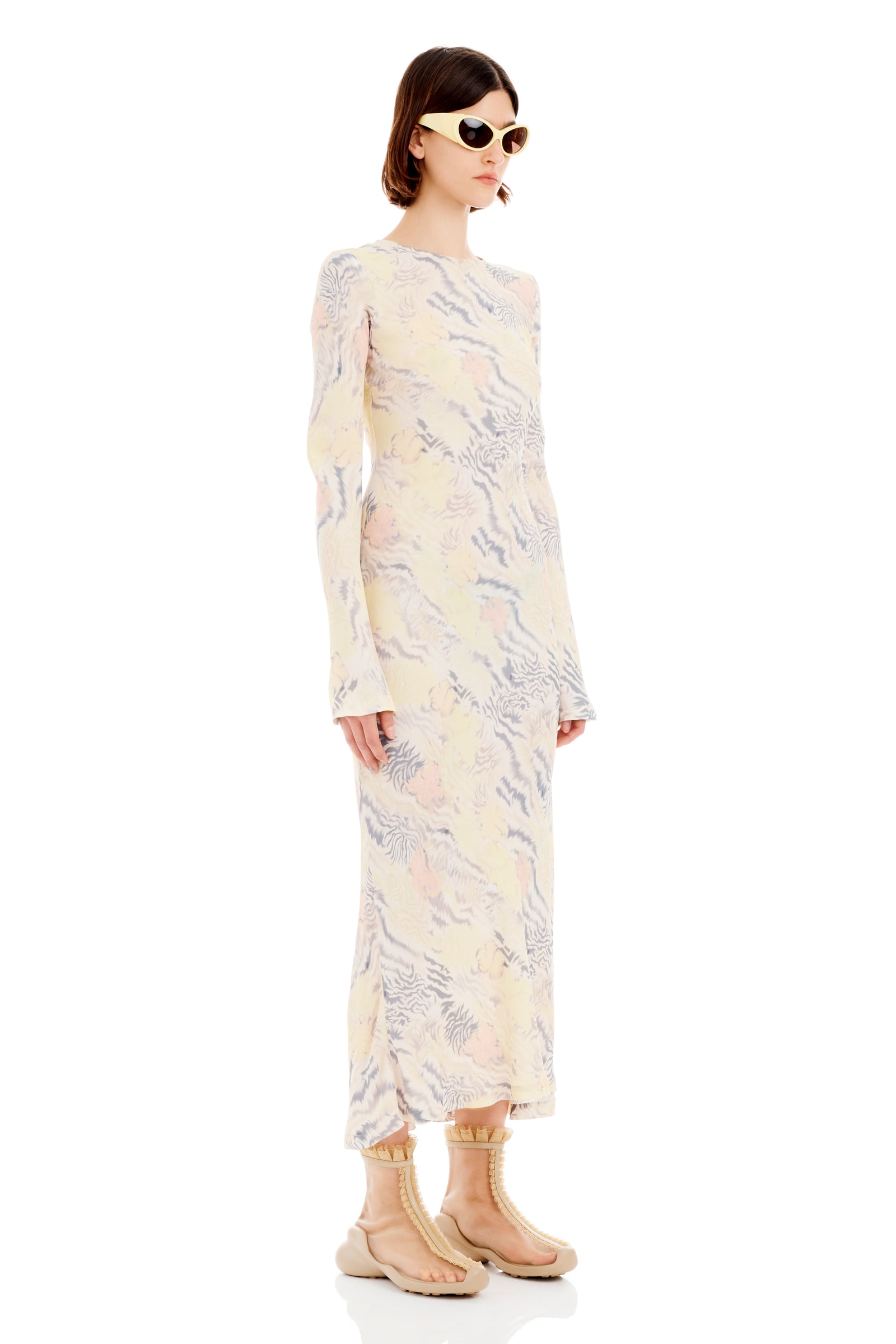 WASHED ZEBRA FLORAL YURI DRESS | Collina Strada – Collina Strada