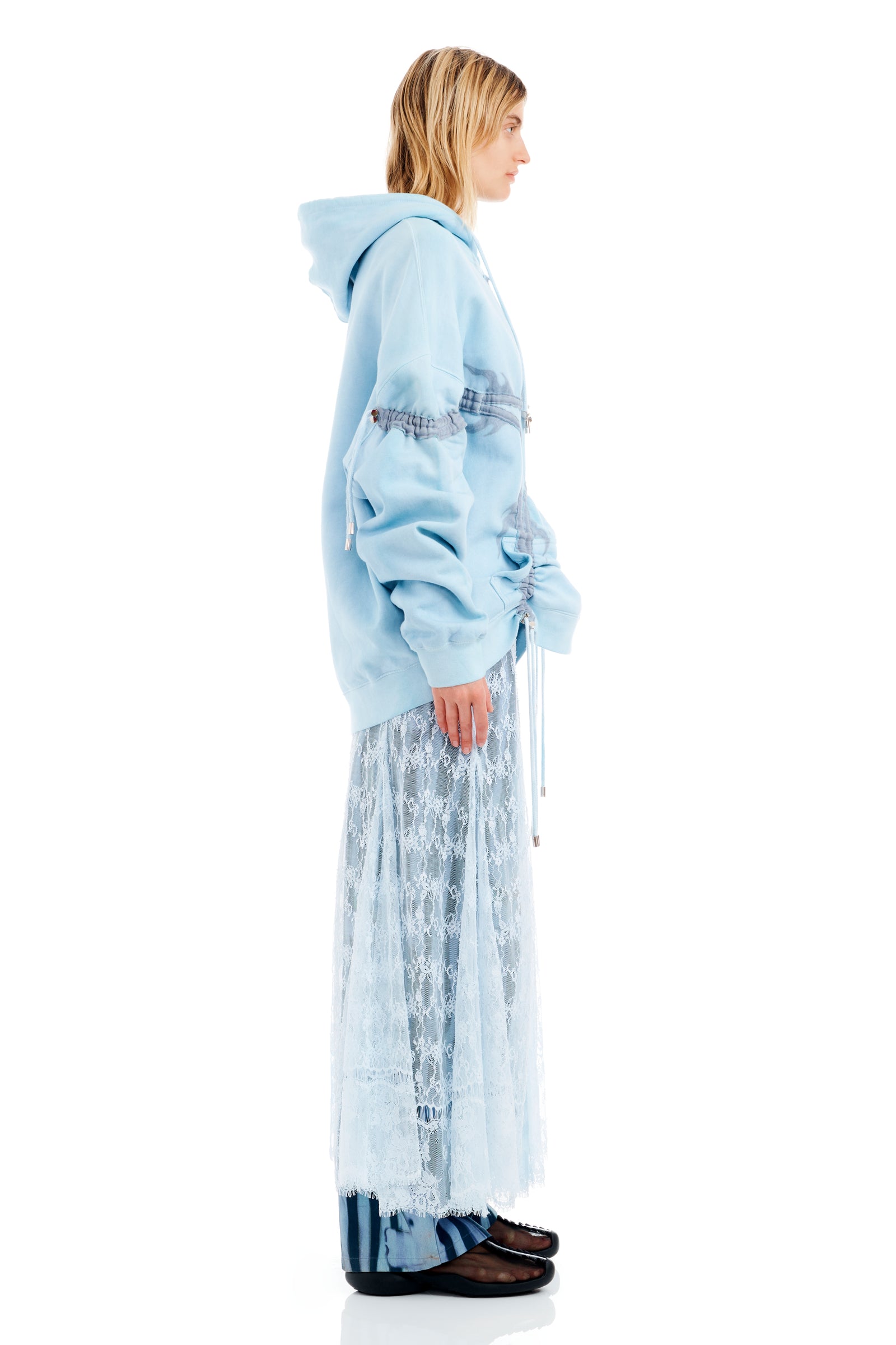 MIDNIGHT FLOWER POT RHINESTONE BURST HOODIE | COLLINA STRADA