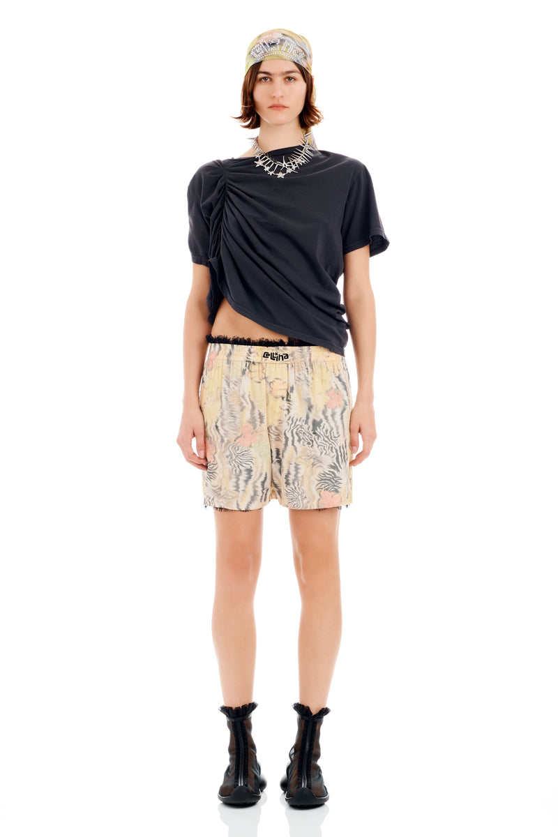 WASHED ZEBRA FLORAL ODEON BOXER