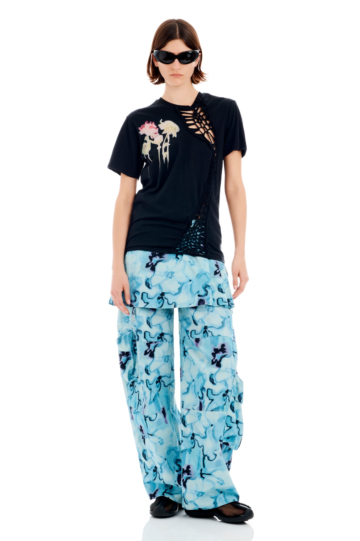 Collina Strada: Black Printed T-shirt | SSENSE