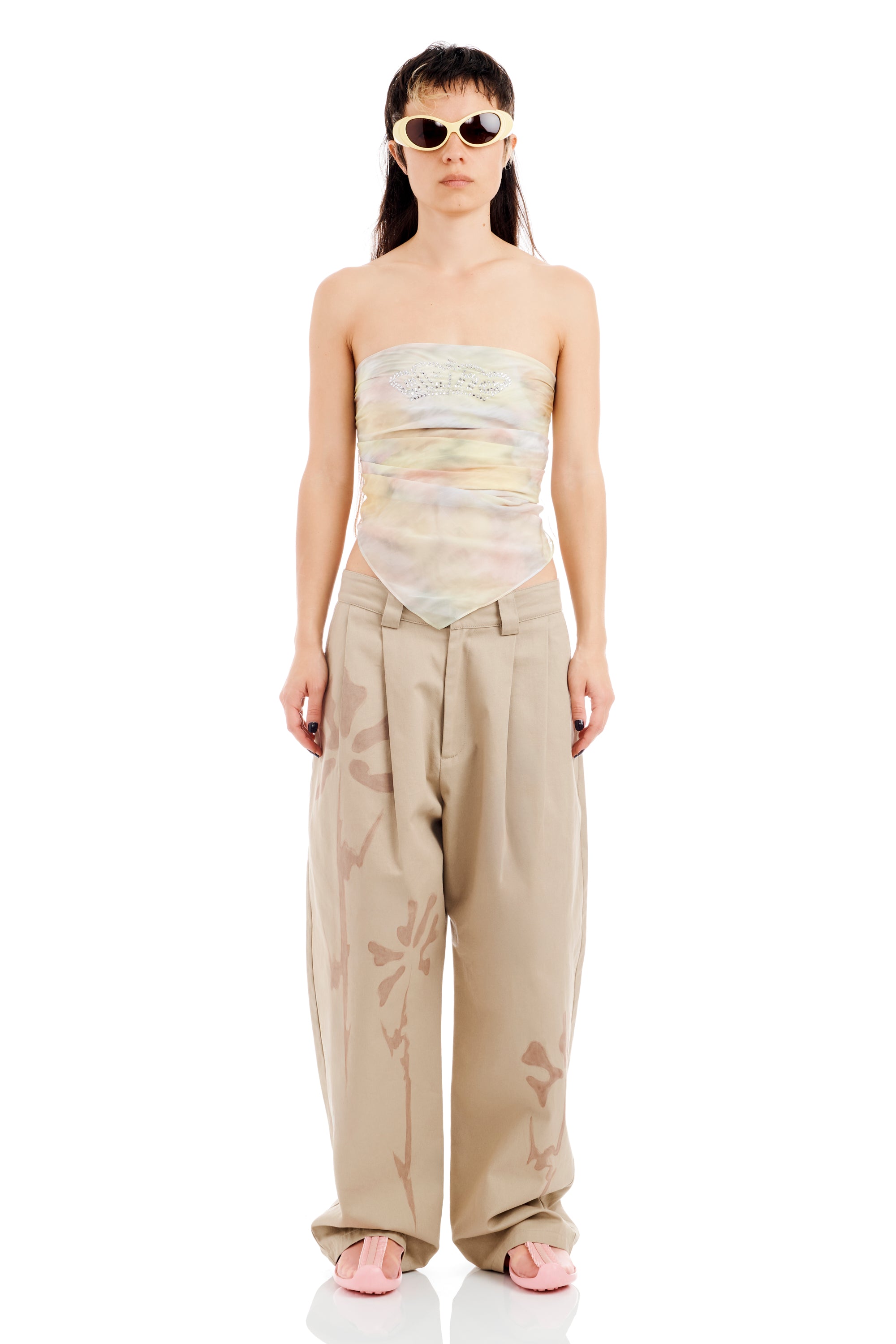 WASHED OCEAN FLOWERS PRINCESS FOULARD