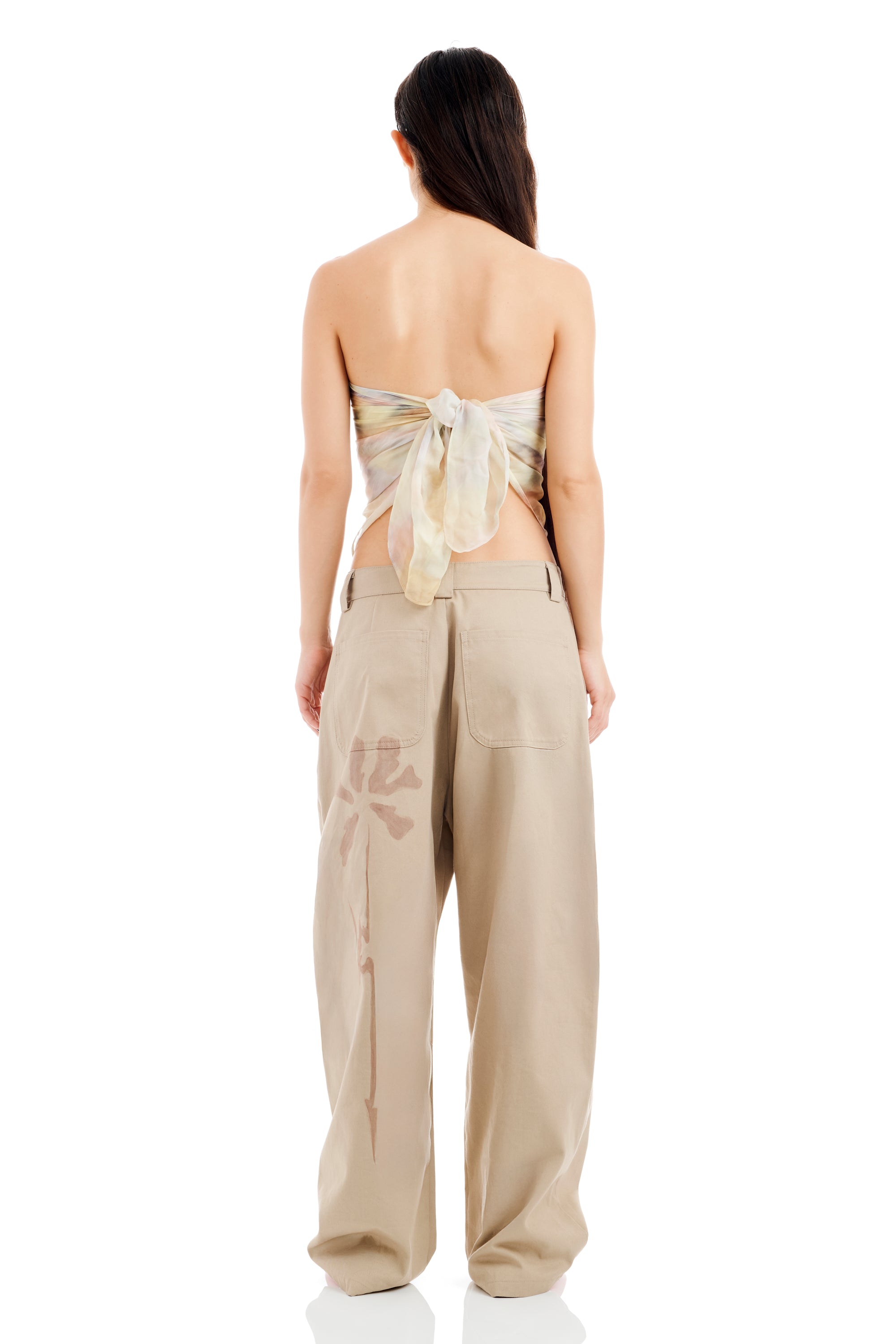 WASHED OCEAN FLOWERS PRINCESS FOULARD