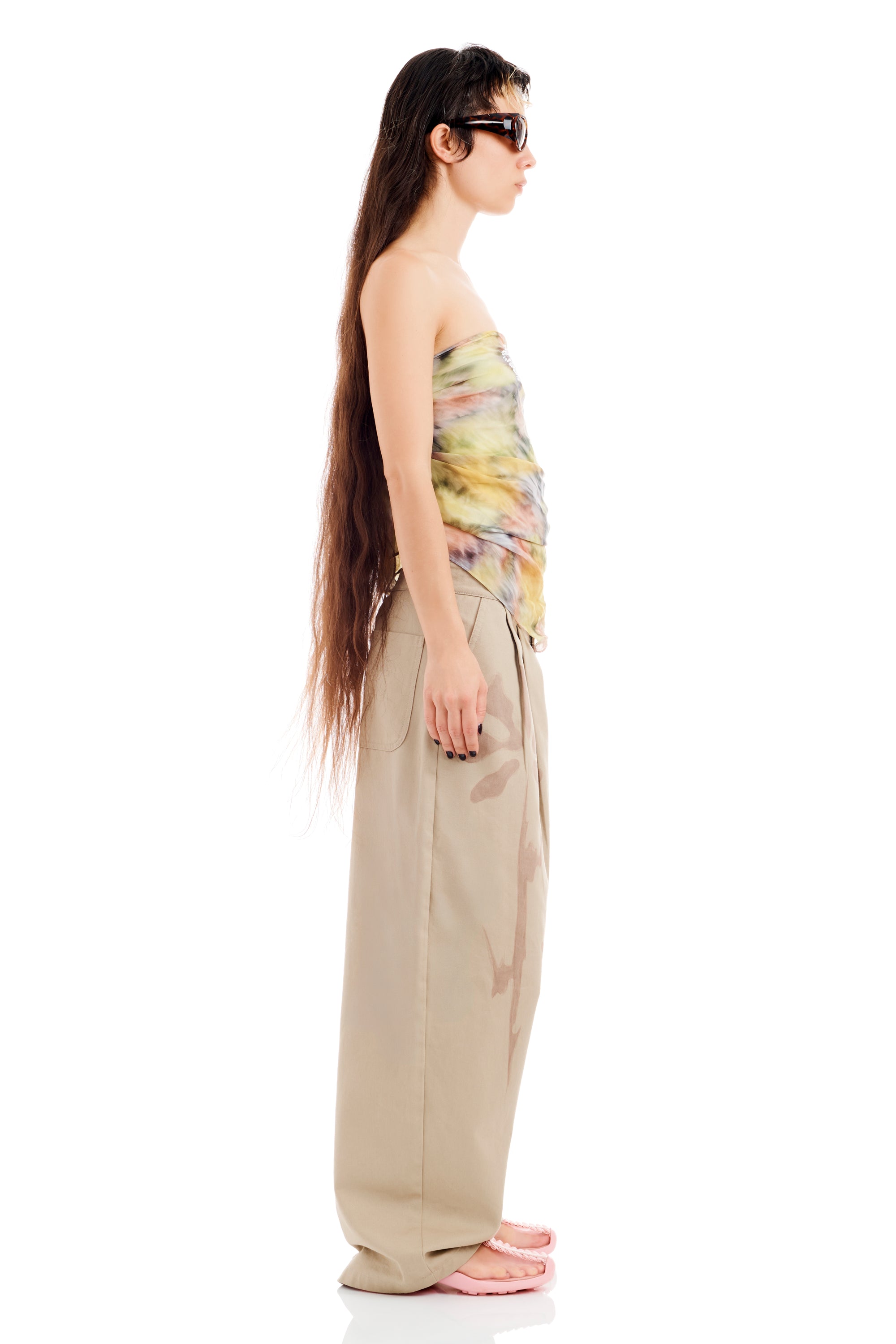 OCEAN FLOWERS PRINCESS FOULARD SCARF