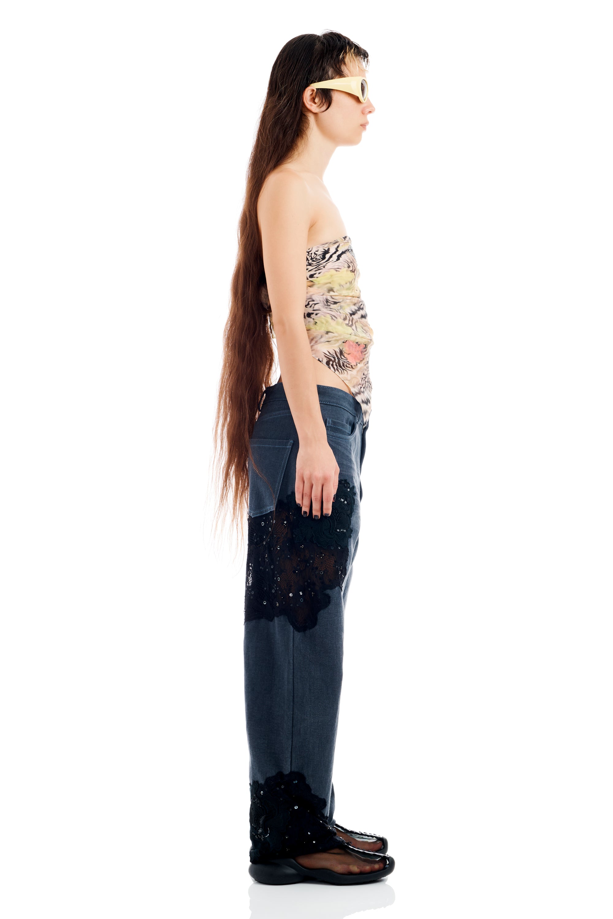 ZEBRA FLORAL PRINCESS FOULARD SCARF