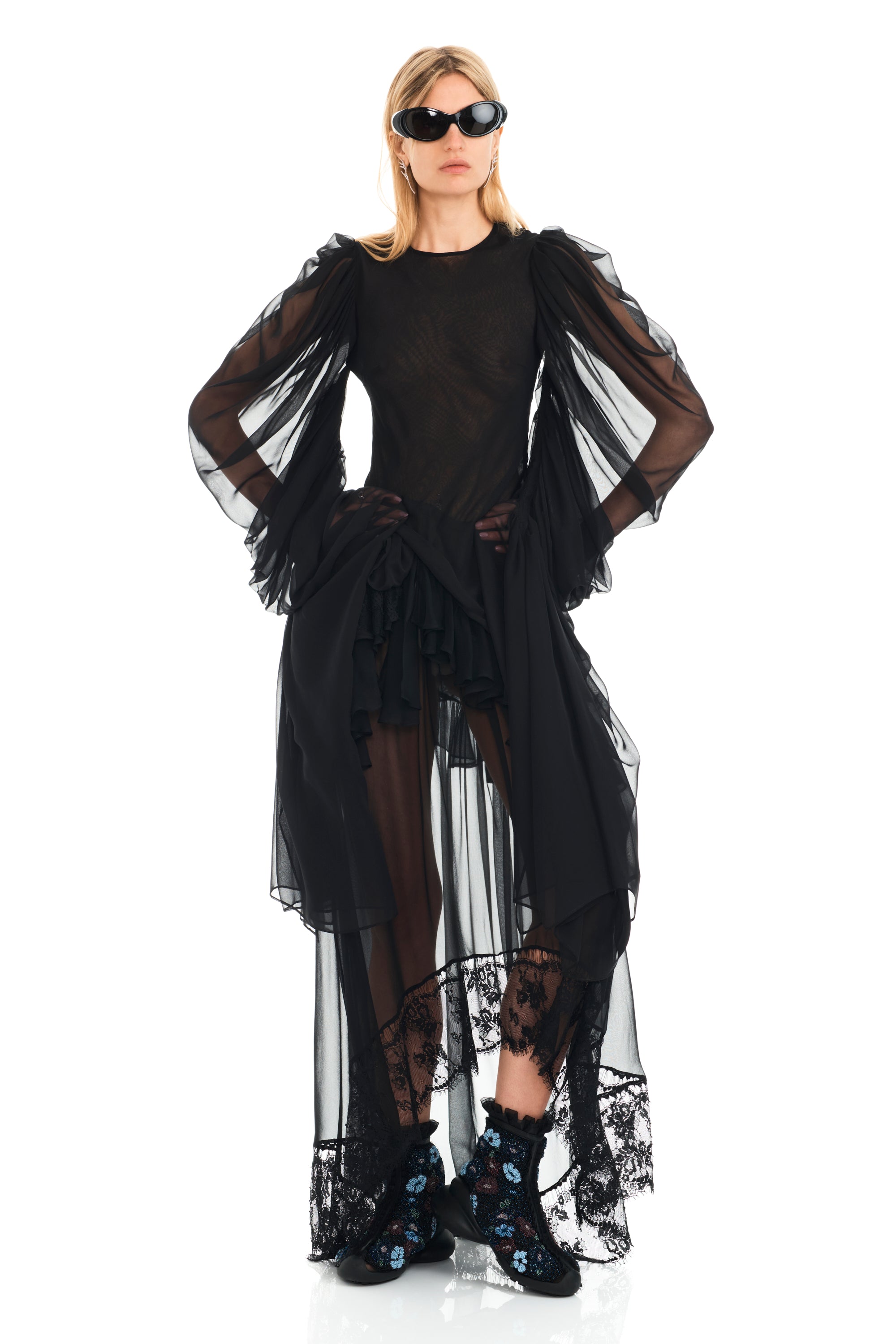 BLACK SIMONE ANGELICA DRESS