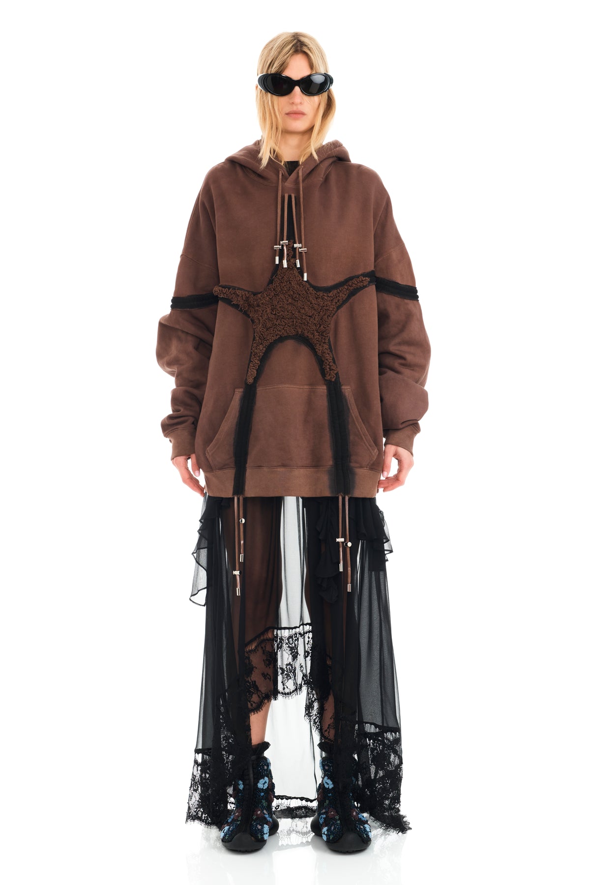 【人気商品!】Collina Strada グリーン Star フーディ SWEATERS & SWEATS – Collina Strada