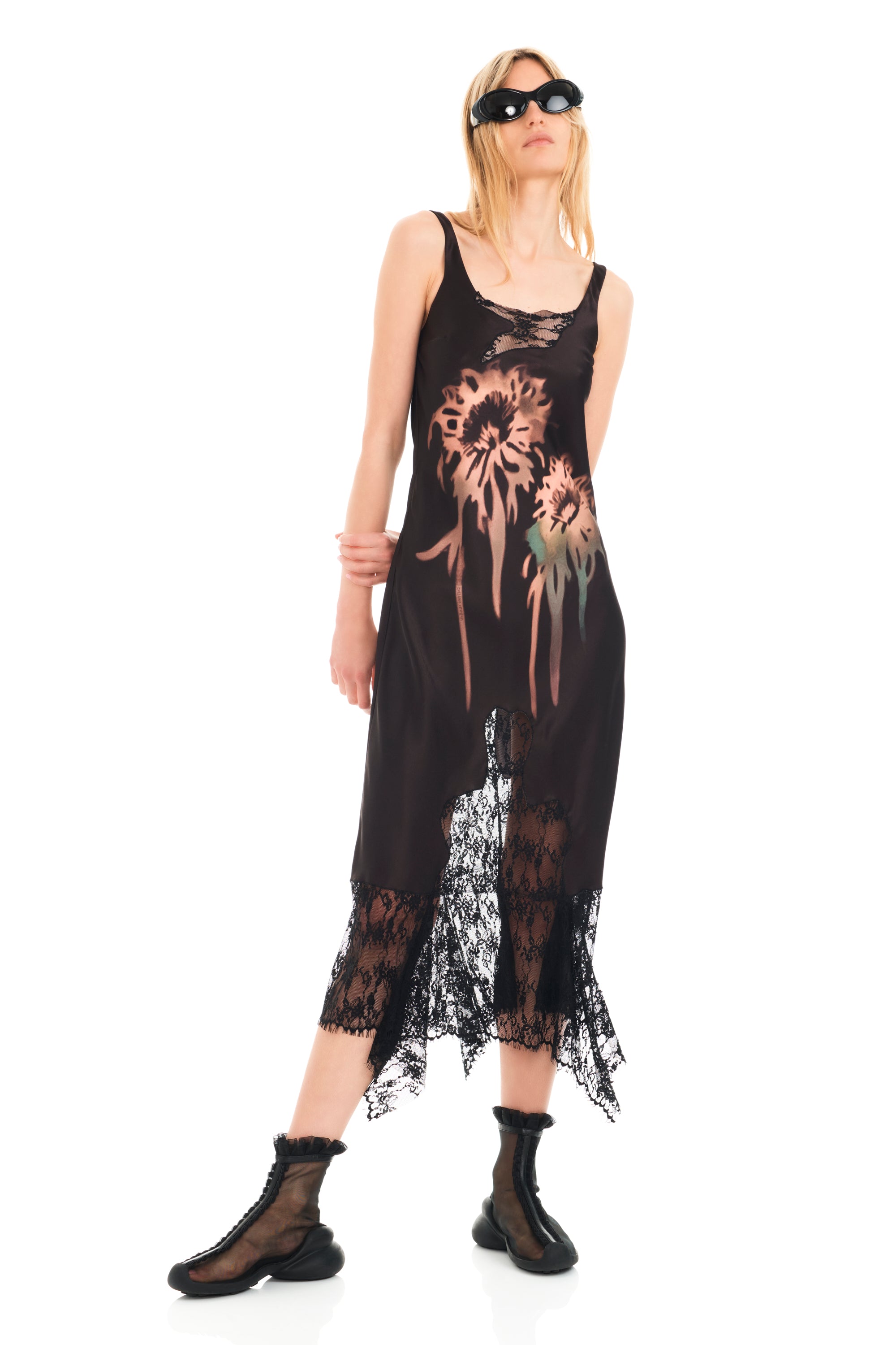 EARTH FADED FLOWER ANEMONE DRESS