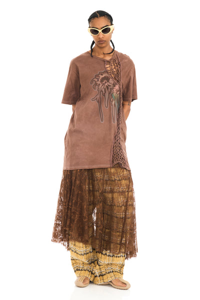 【関税込み】Collina Strada グレー Flower プリントTシャツ EARTH FADED FLOWER TOSH TEE | Collina Strada – Collina Strada