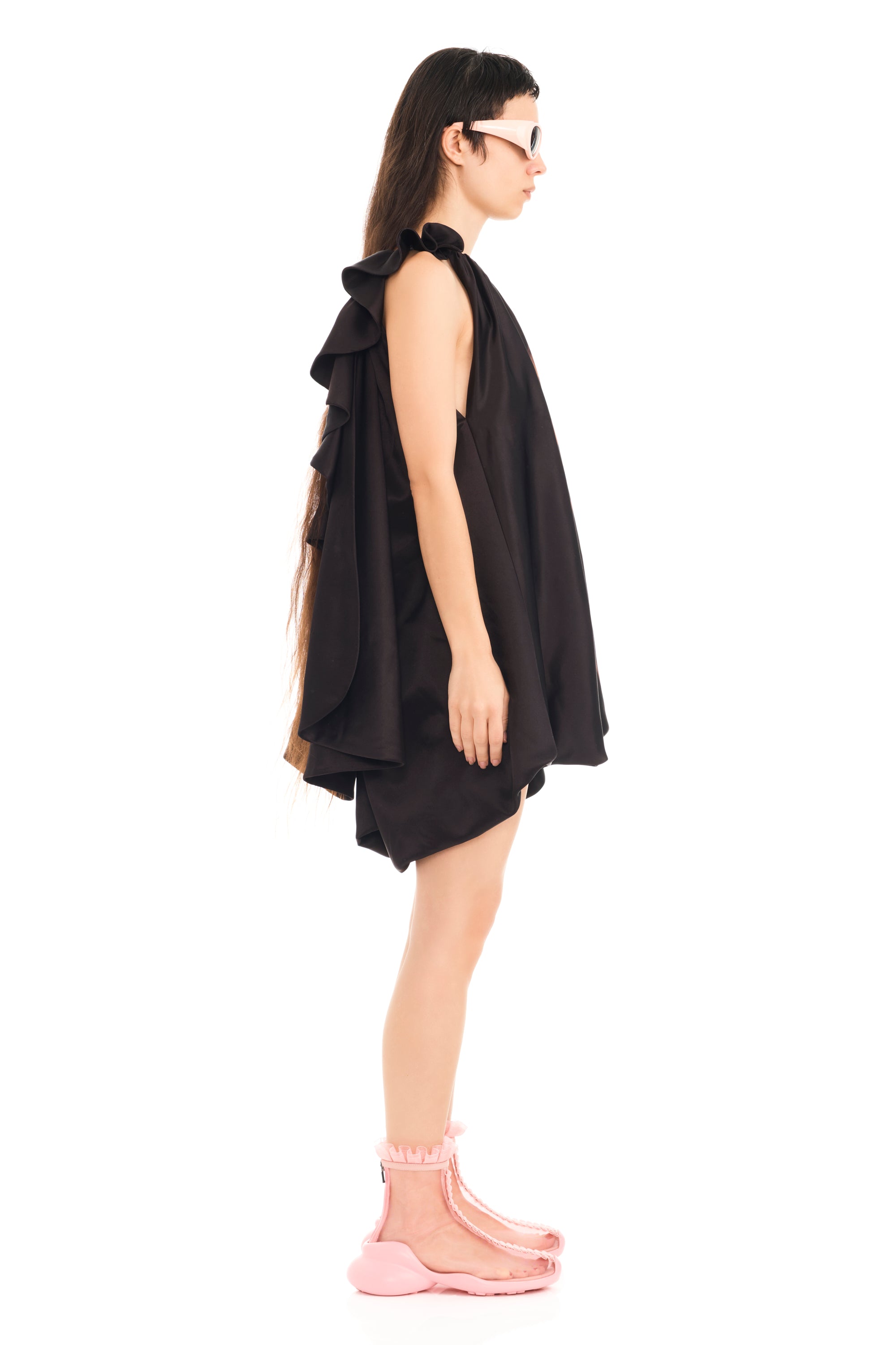 EARTH FADED FLOWER PILLOW DRESS