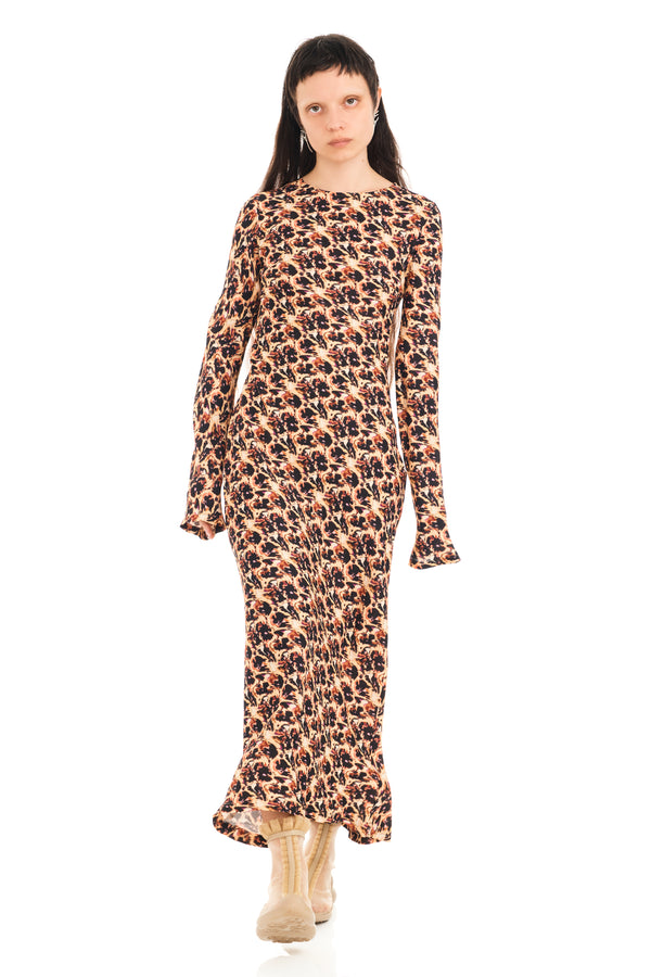 LEOPARD PEONY YURI DRESS