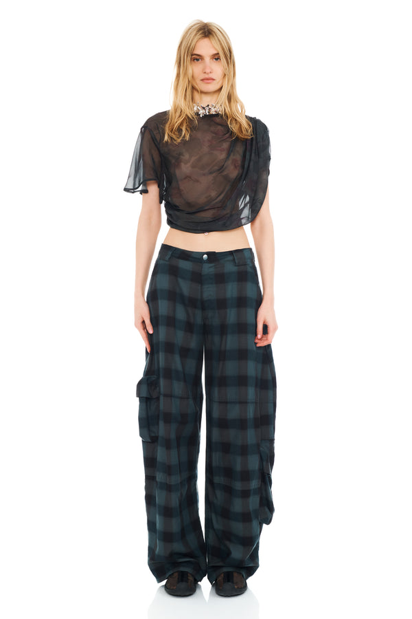 SEA PINE PLAID LAWN CARGO PANT