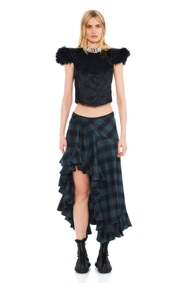 SEA PINE PLAID FLORIST SKIRT