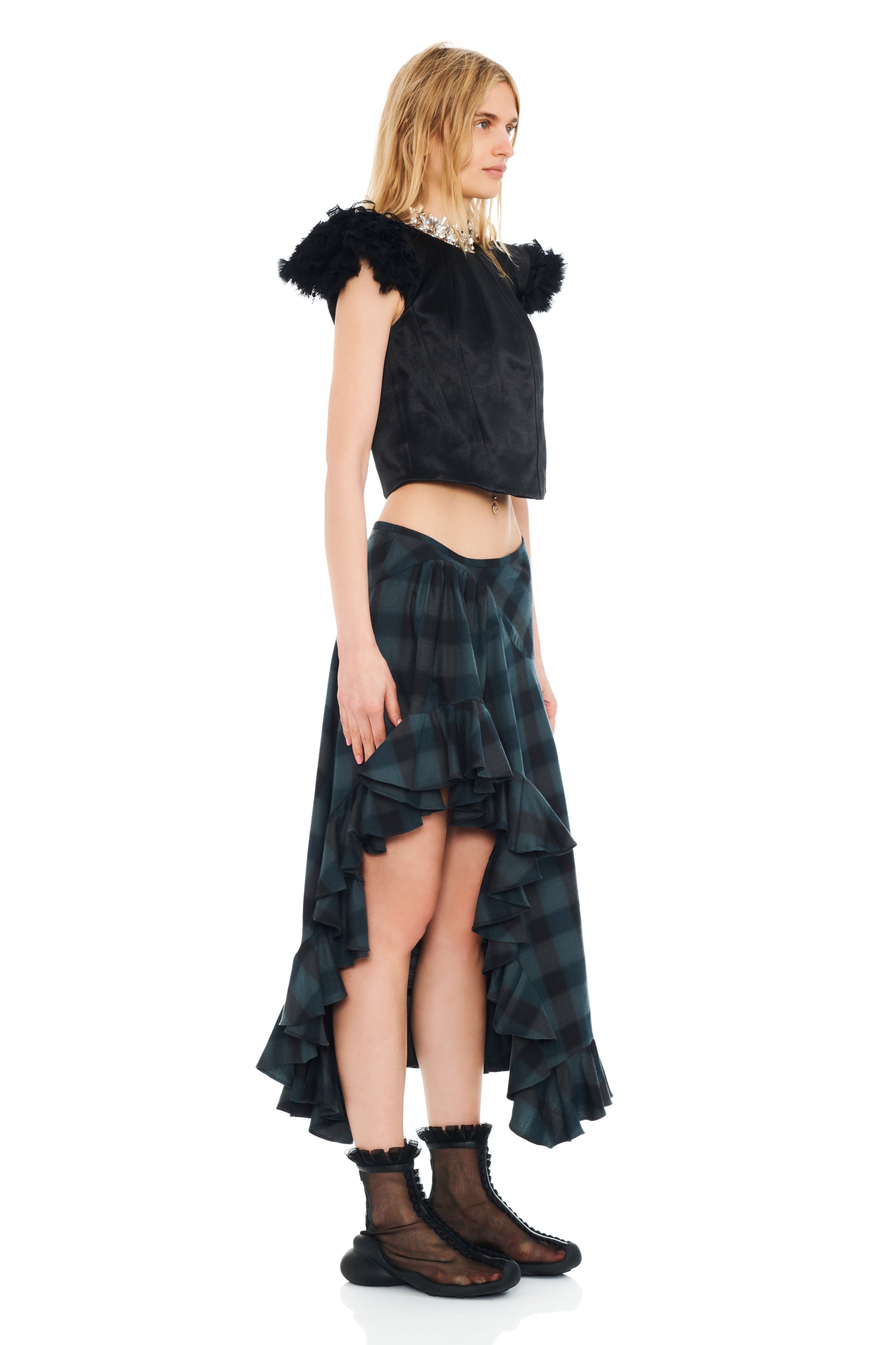 SEA PINE PLAID FLORIST SKIRT