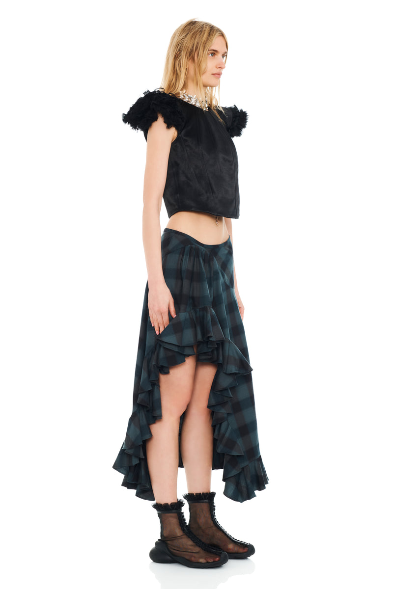 SEA PINE PLAID FLORIST SKIRT