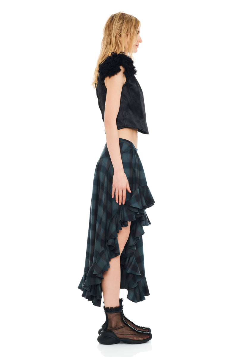 SEA PINE PLAID FLORIST SKIRT