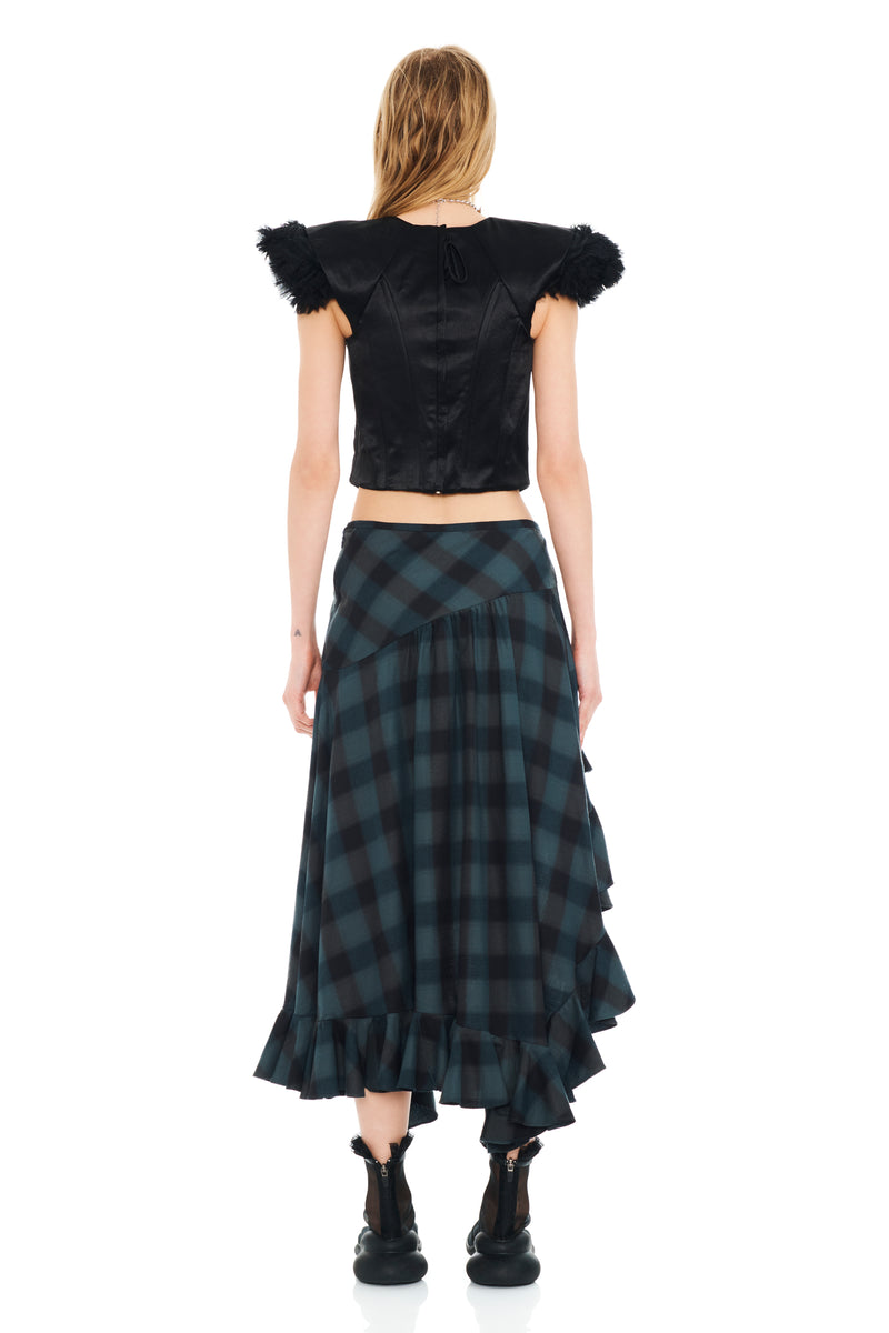 SEA PINE PLAID FLORIST SKIRT