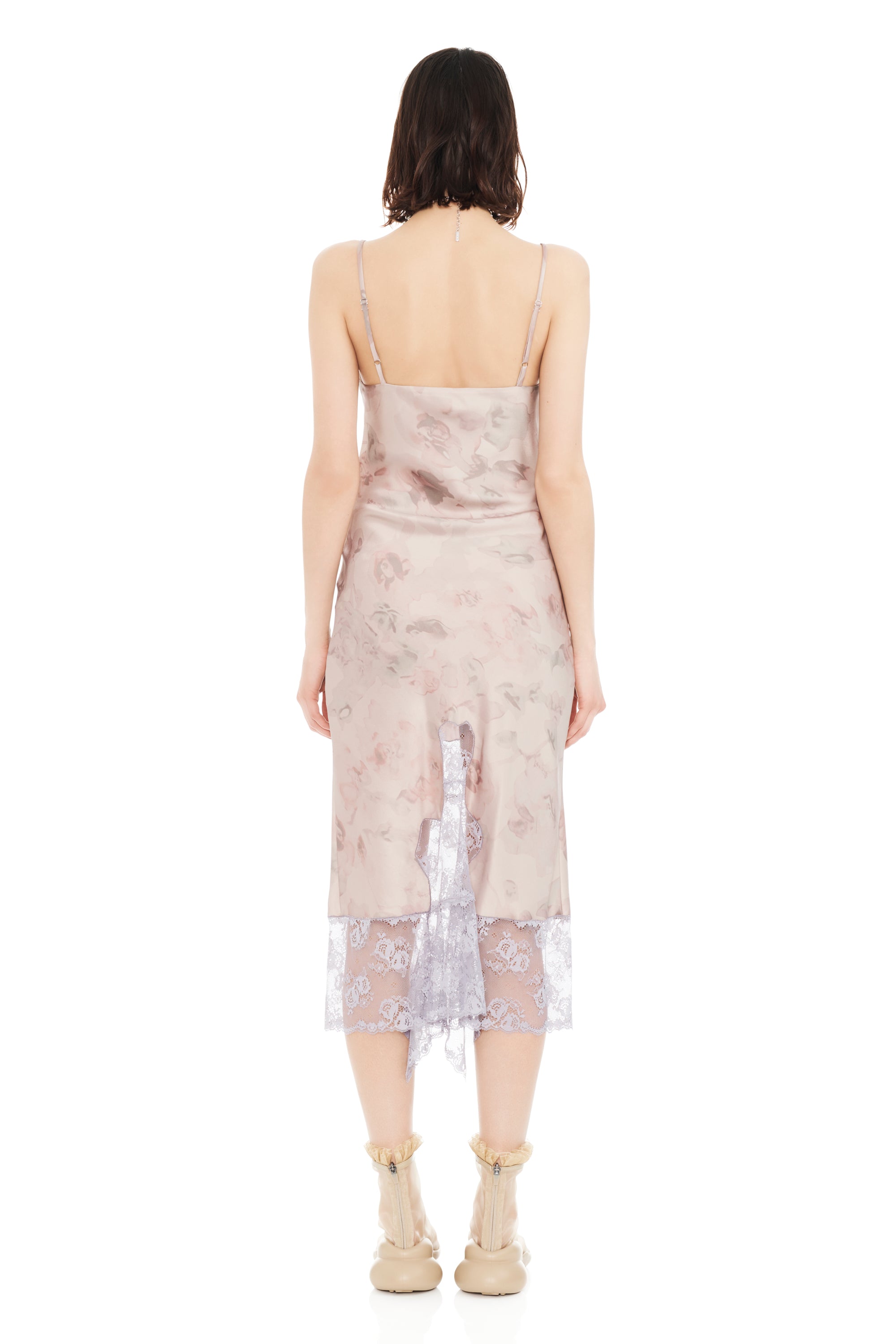 BEIGE WATERCOLOR ROSES CYPRESS DRESS