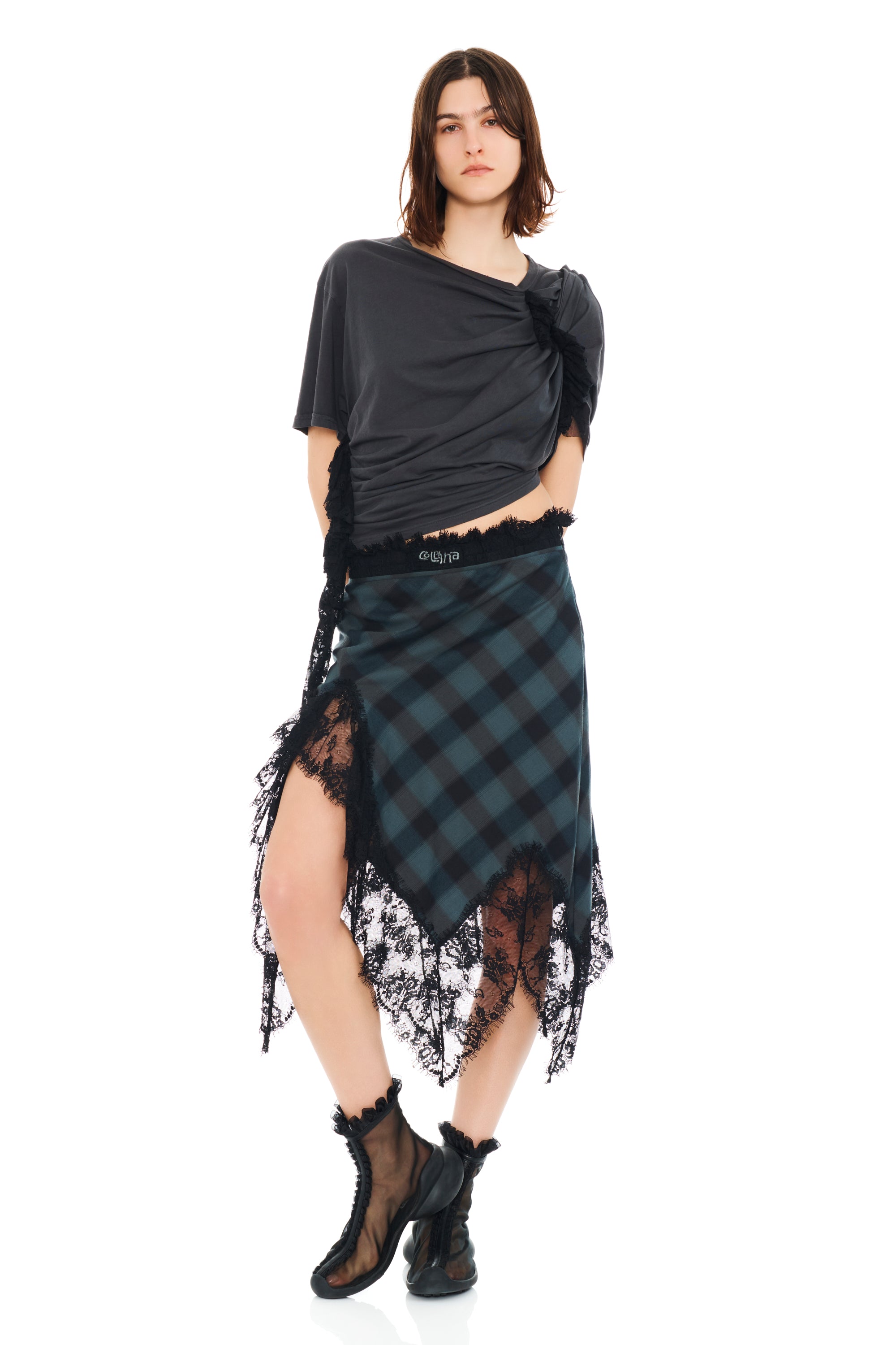 SEA PINE PLAID WATERLILY SKIRT