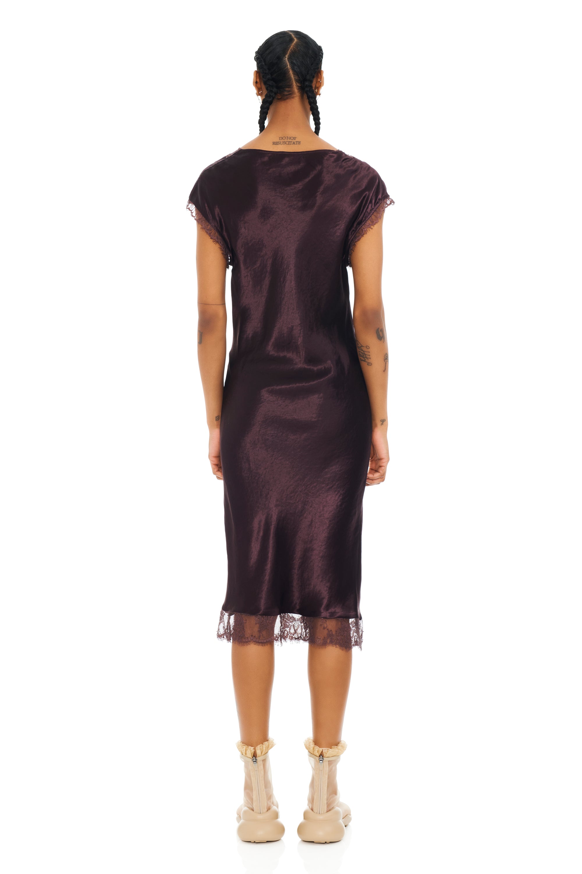 CHOCOLATE WATERLILY MIDI DRESS