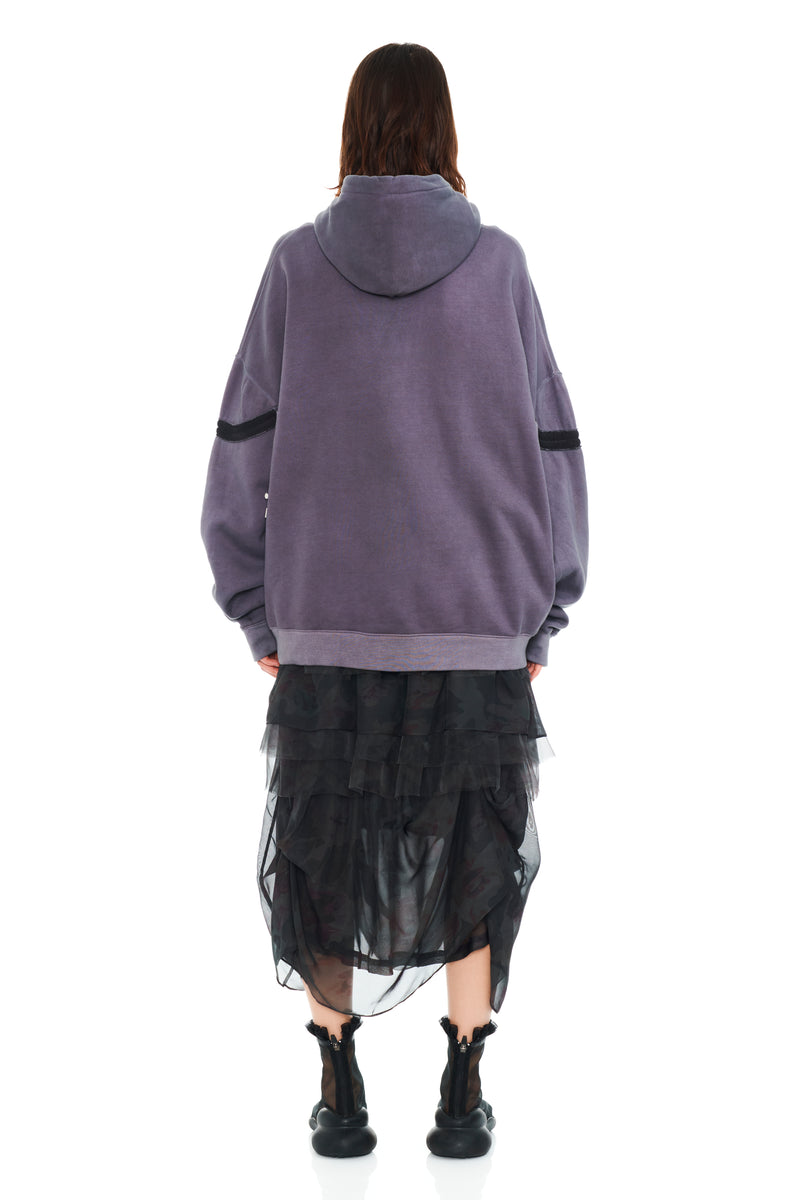 CHARCOAL FLAMES STAR HOODIE