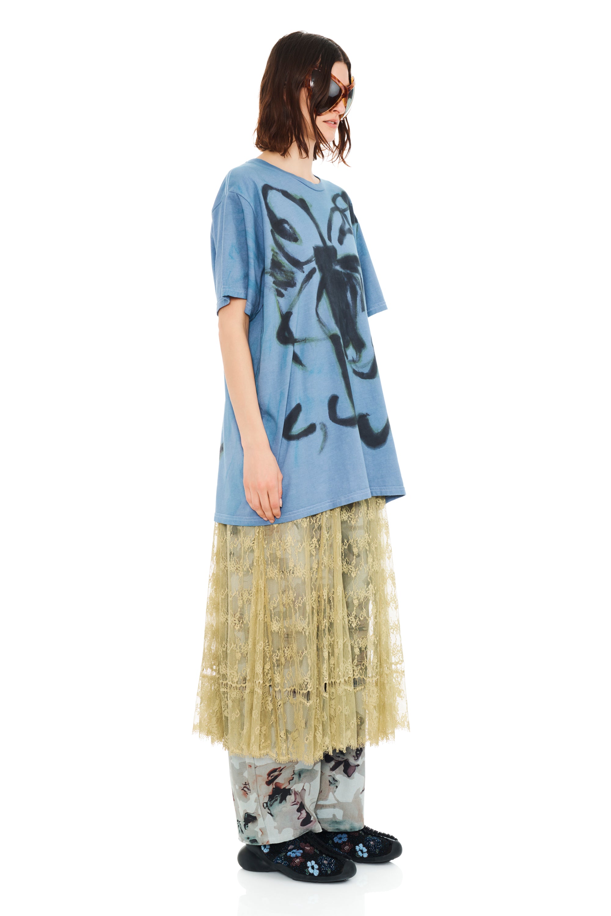 NAVY BUG PAINTED TEE