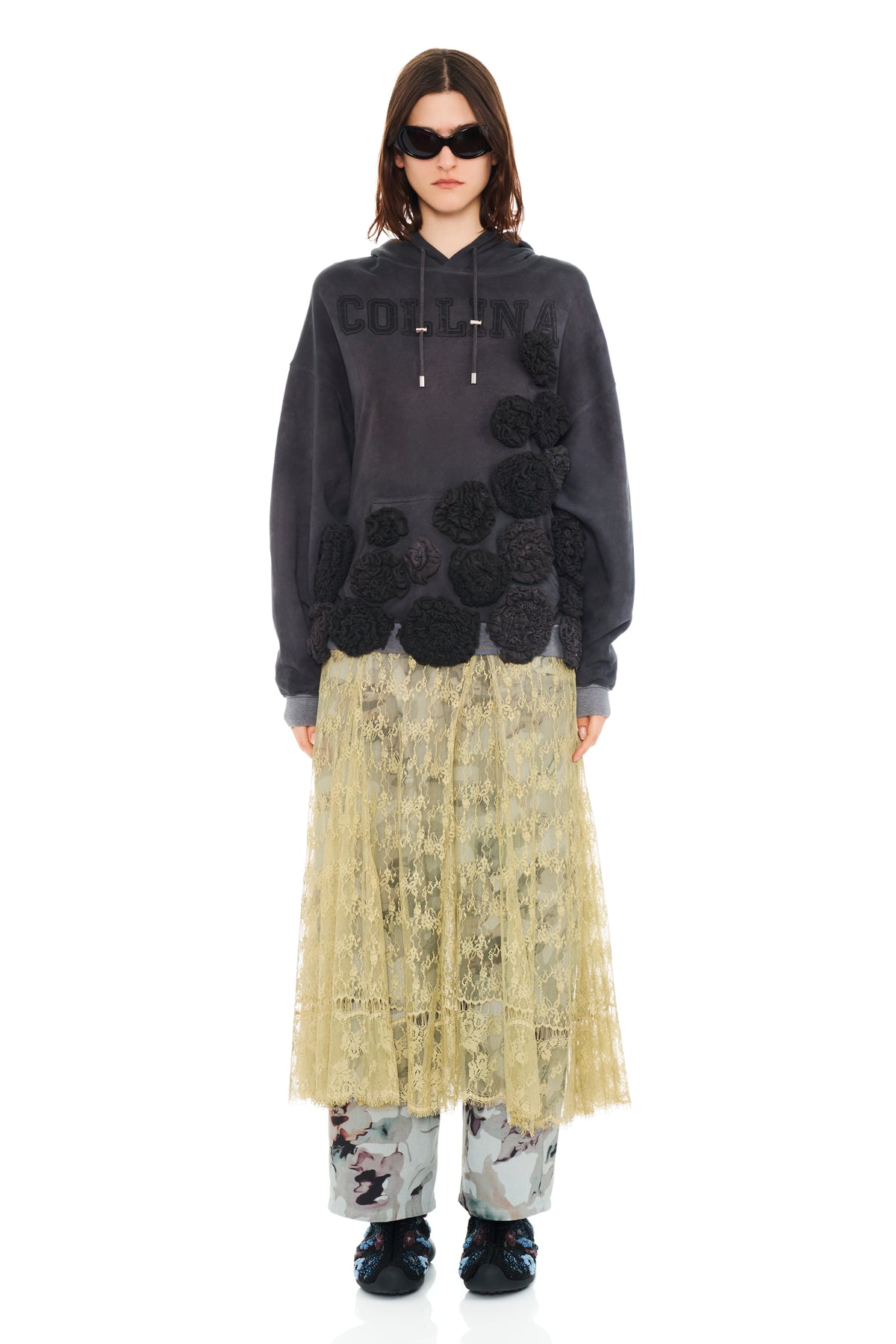 【COLLINA STRADA】RHINESTONE SWEATPANT_BEIGE Collina Strada - Rhinestone Sweatpants | HBX - Globally