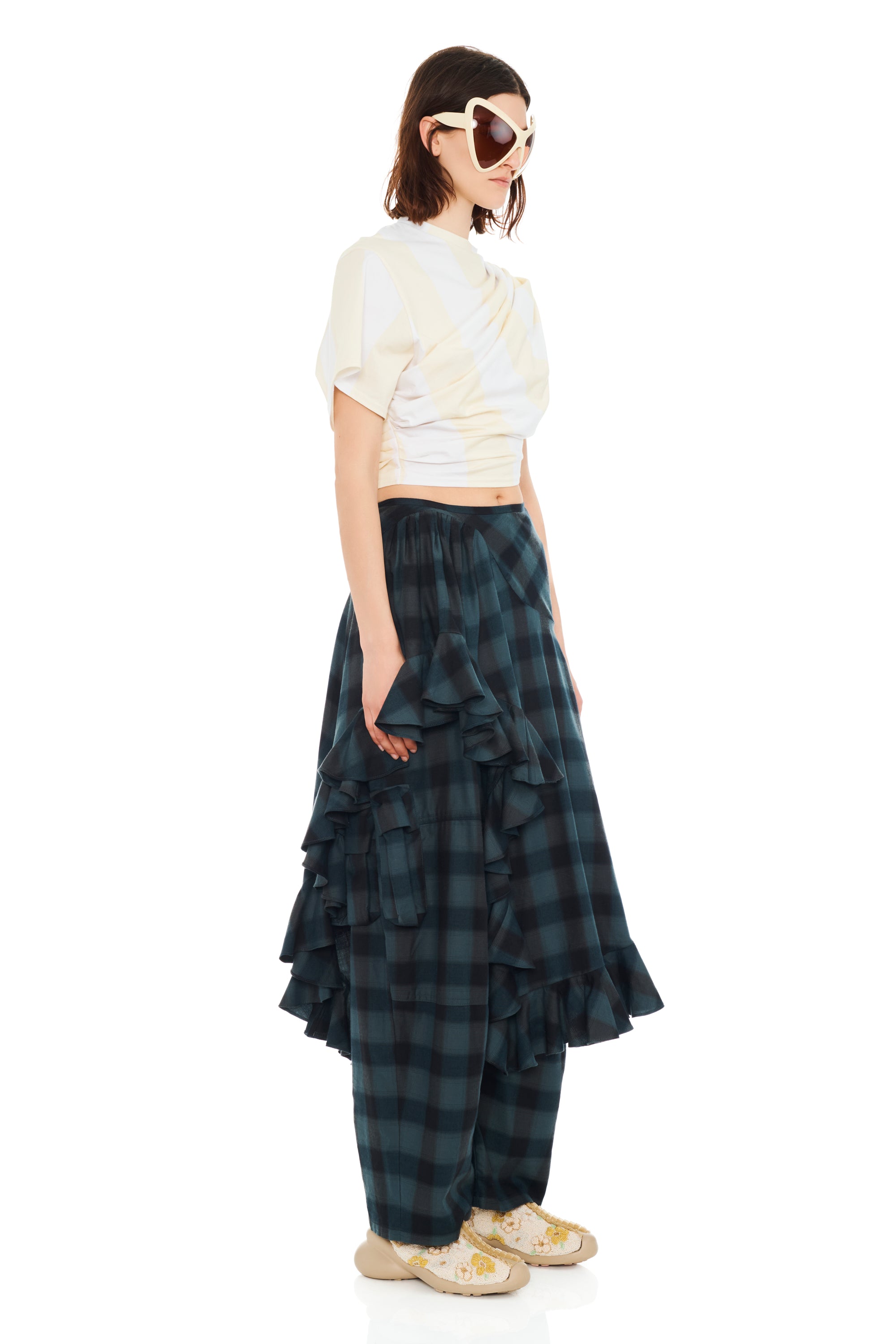 SEA PINE PLAID FLORIST SKIRT