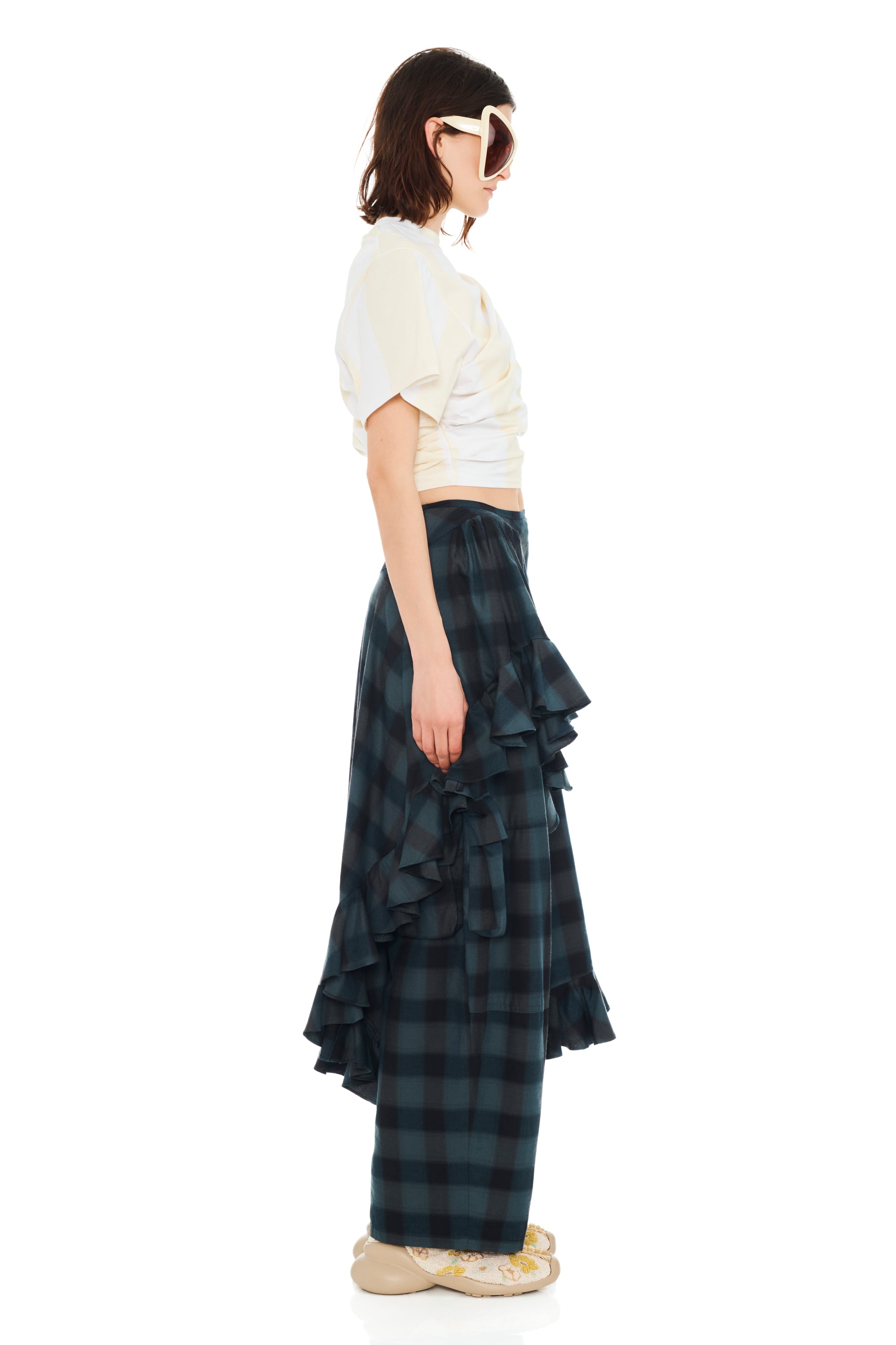collina strada skirt コリーナストラーダ スカート SEA PINE PLAID FLORIST SKIRT | COLLINA STRADA