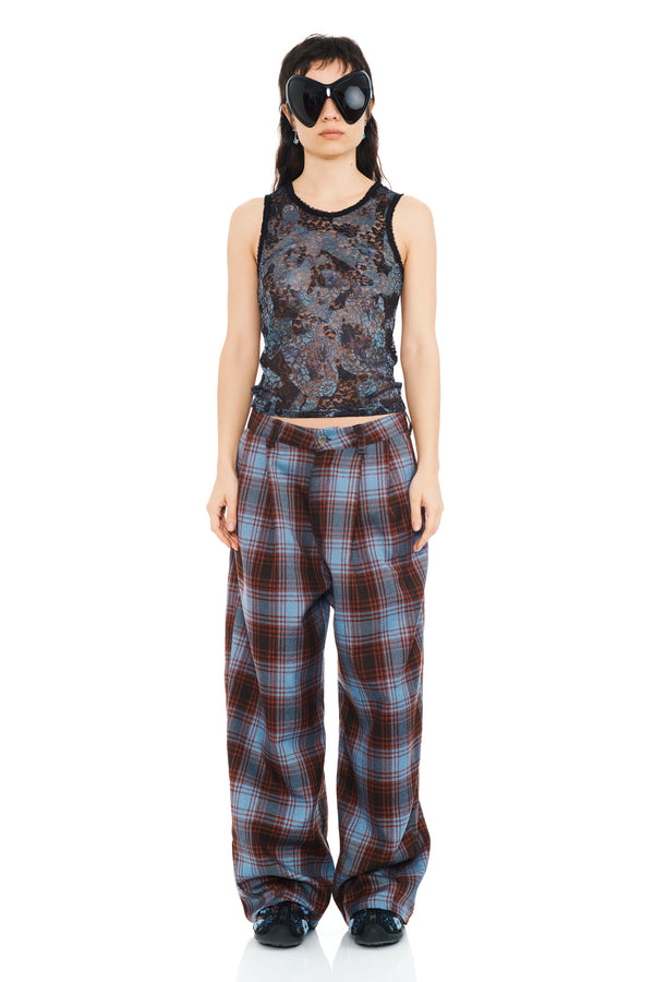 CRANBERRY SKY PLAID CATCHFLY PANT