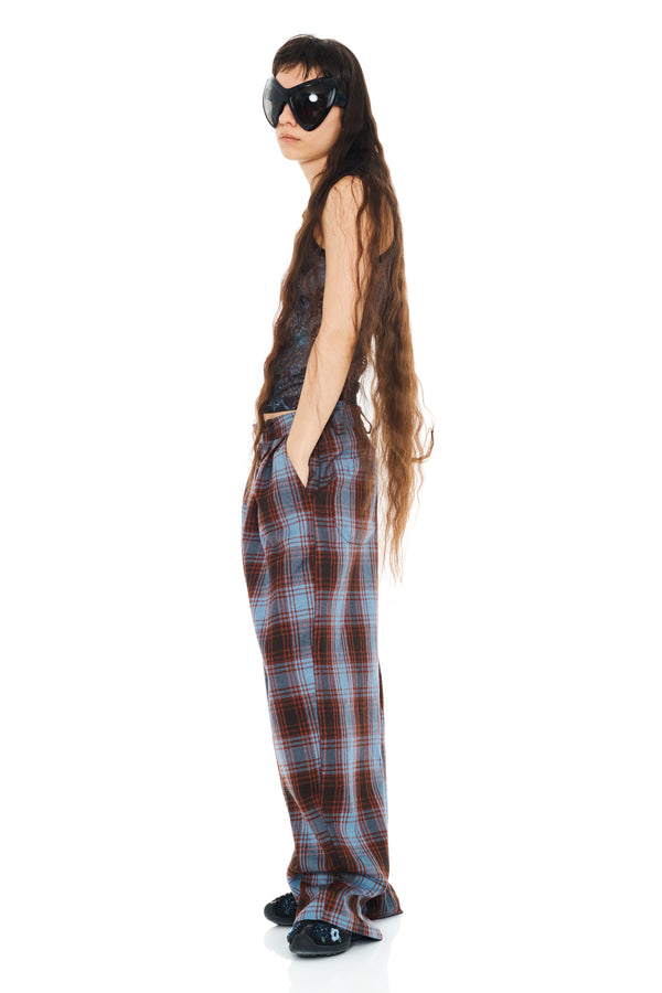 CRANBERRY SKY PLAID CATCHFLY PANT