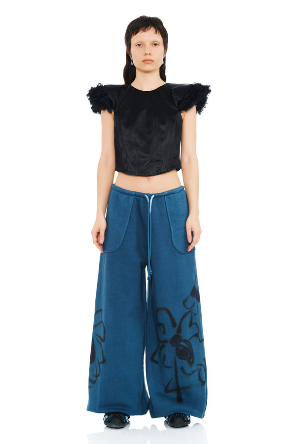 NAVY BUG BALLOON SWEATPANT