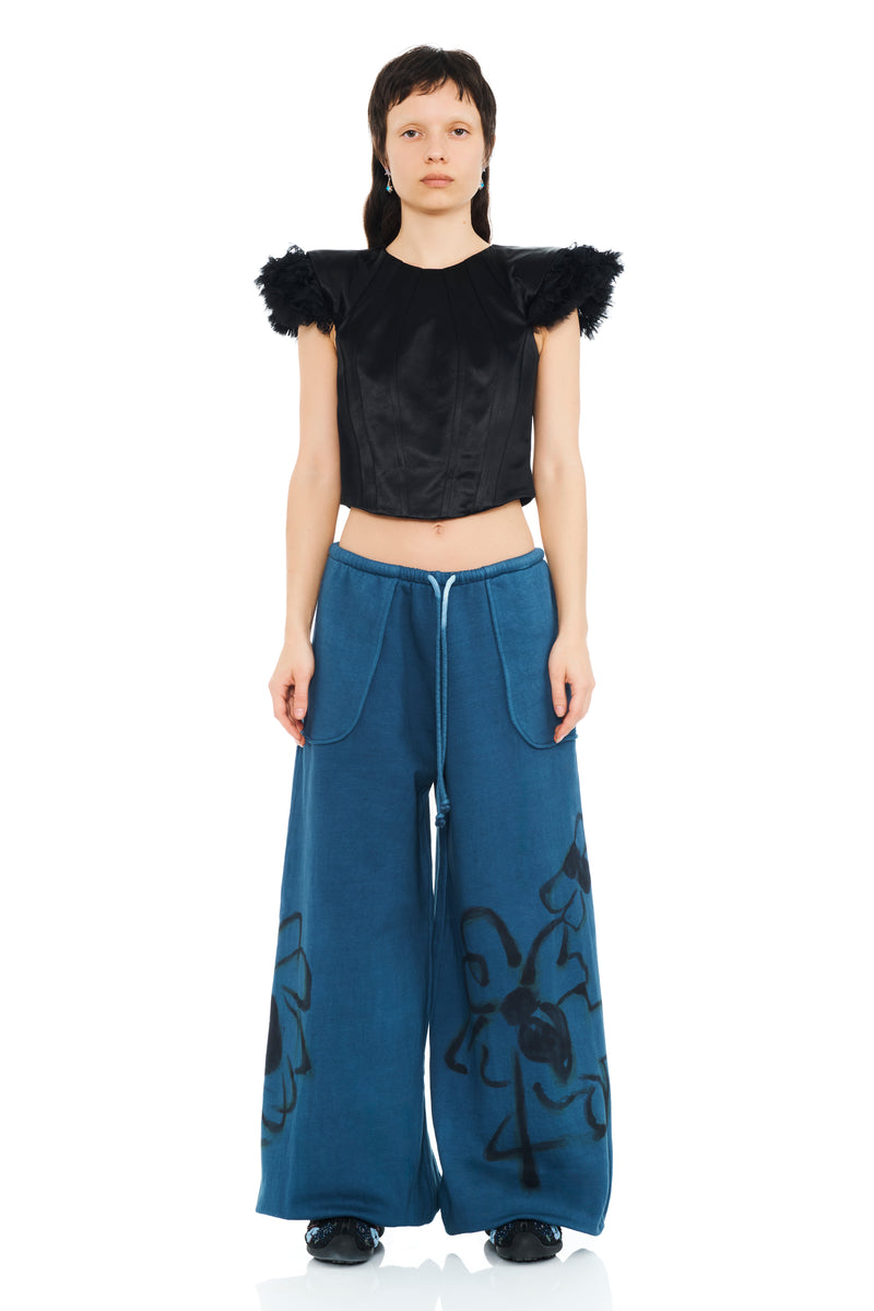 NAVY BUG BALLOON SWEATPANT